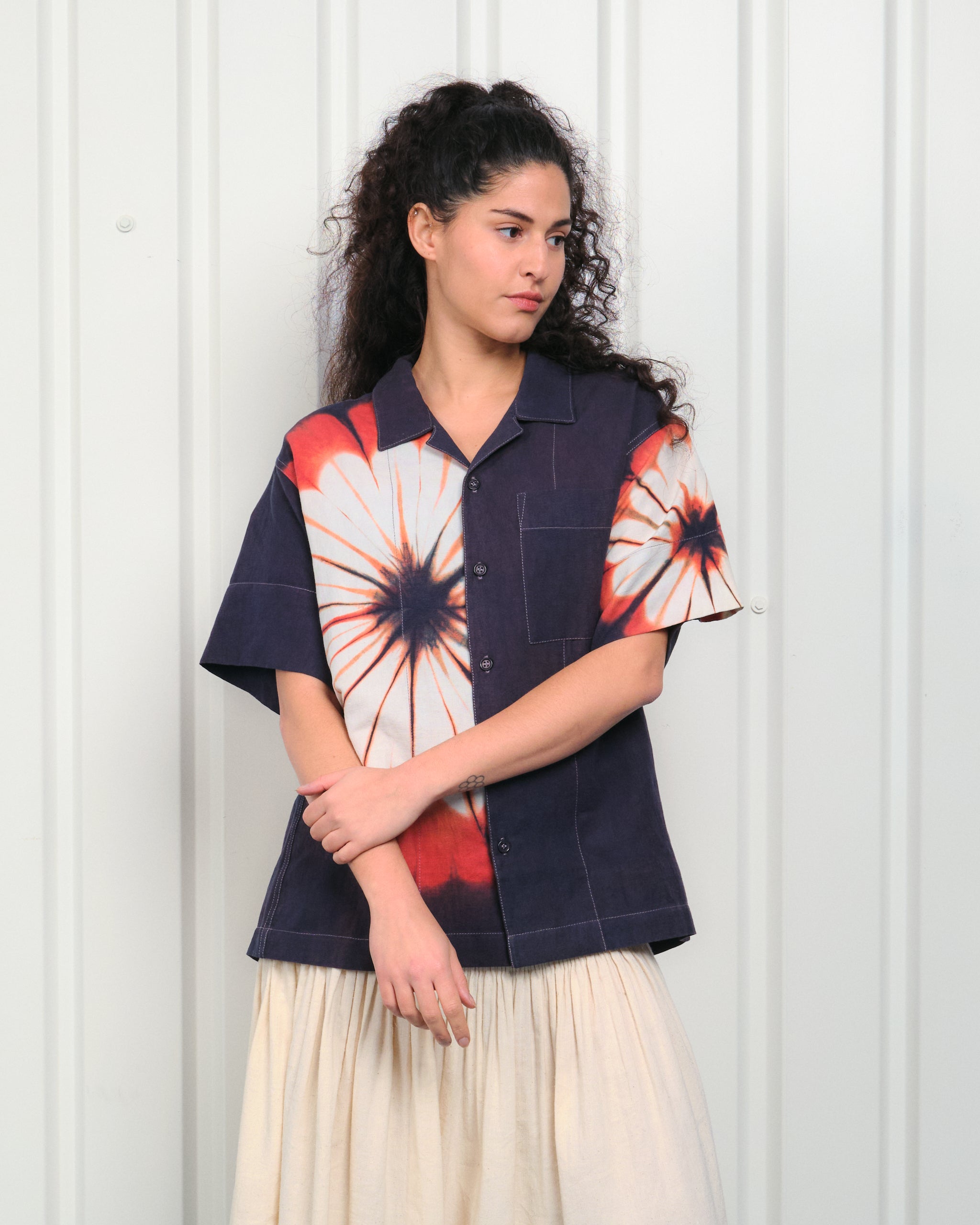 Greetings Shirt SS - Pink Flower Clamp – Story mfg.