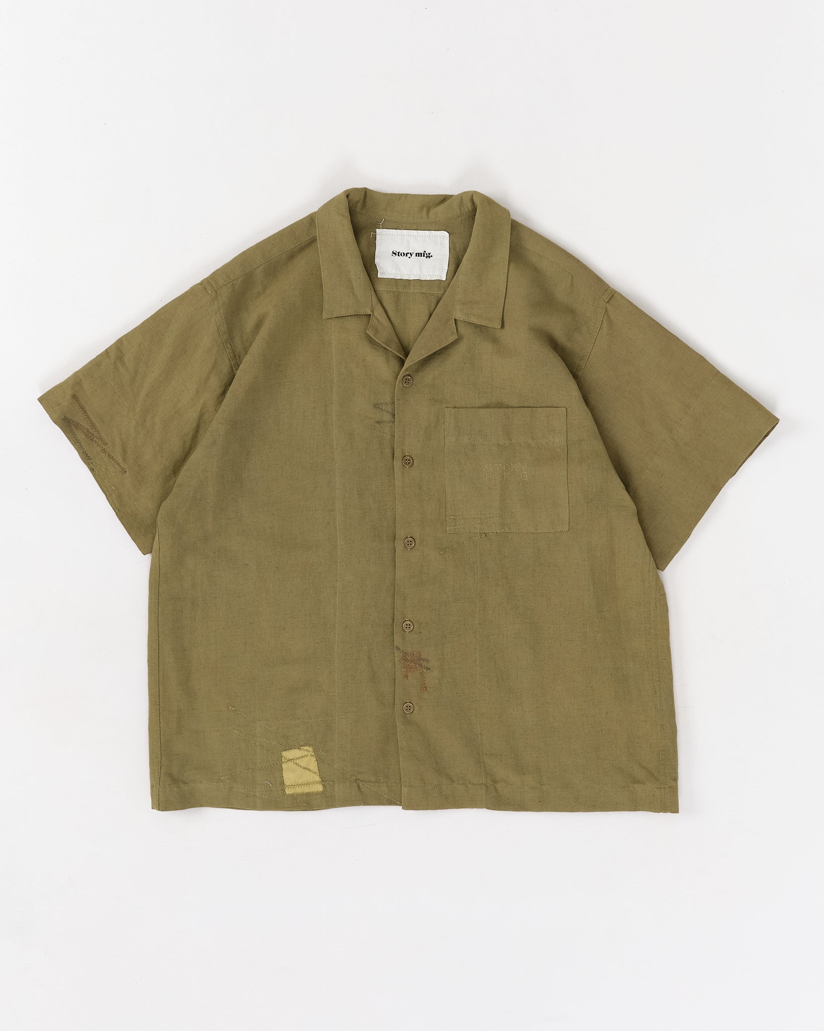 Greetings Shirt SS - Olive Zigzag