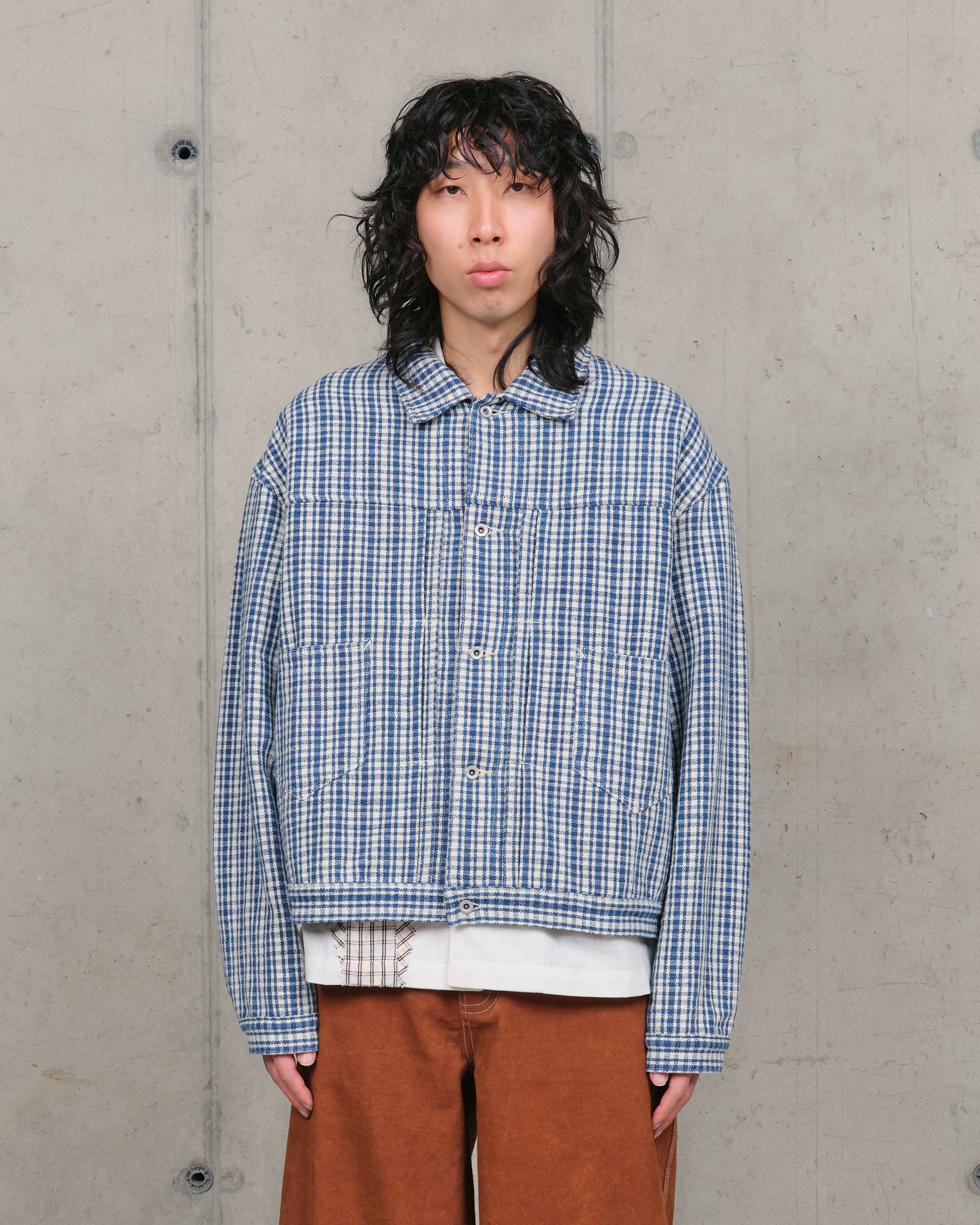 Sundae Jacket - Indigo Check Handloom – Story mfg.