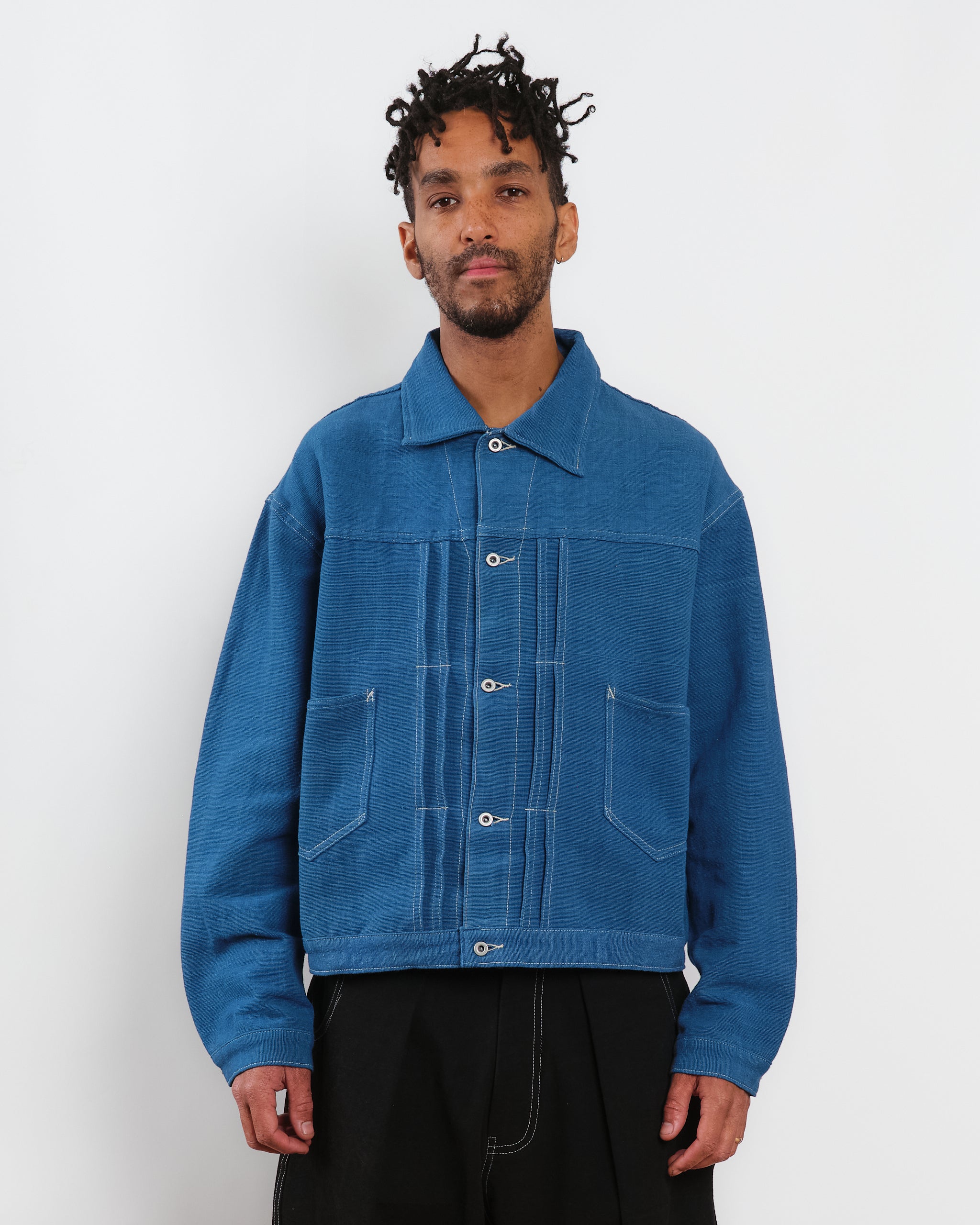 ジャケット・アウター story mfg sundae jacket Sundae Jacket - Indigo Handloom – Story mfg.