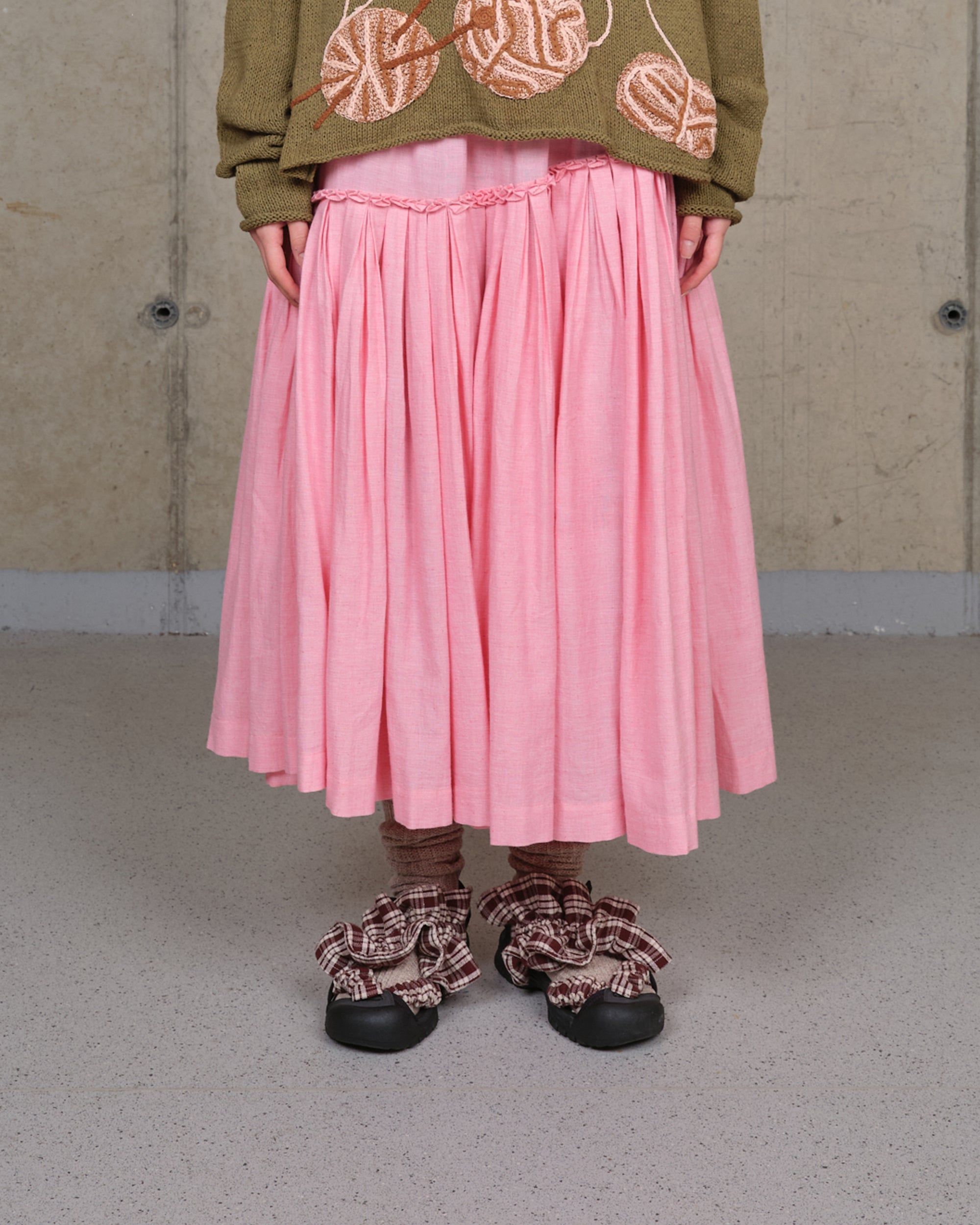 Pine Skirt - Pink Pleats – Story mfg.