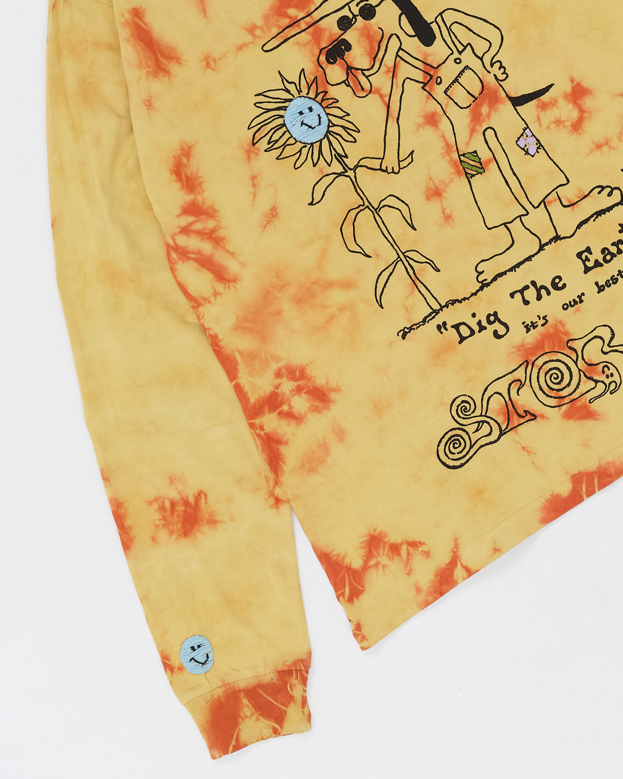 Grateful Tee LS - Peace Dog Madder Orange Crush