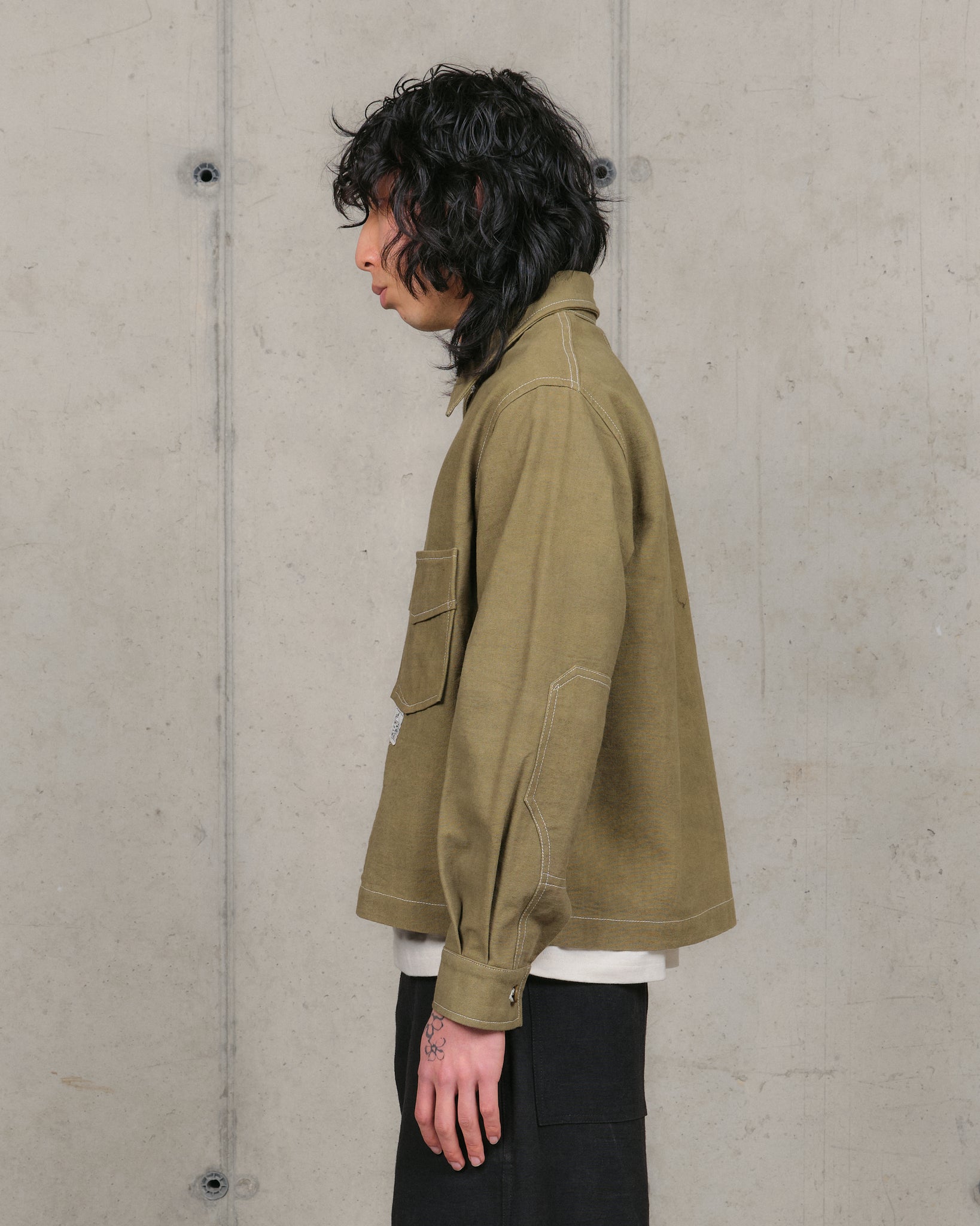 555 Jacket - Olive Wonky-Wear