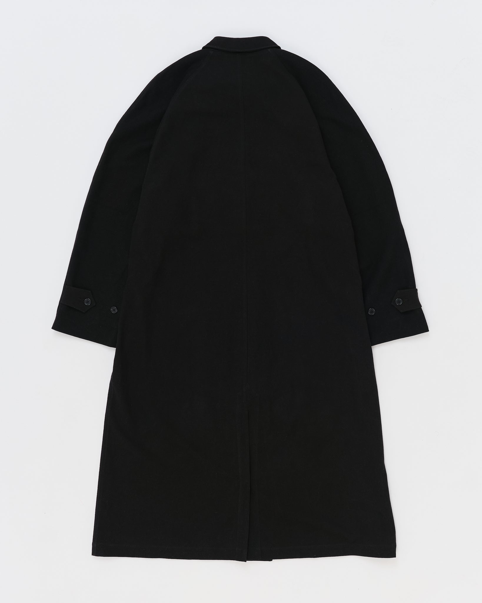 Atlas Overcoat - Black Slub