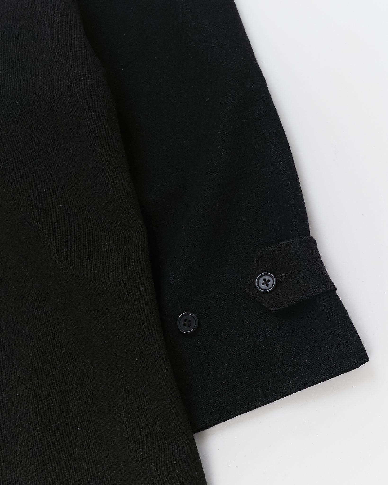 Atlas Overcoat - Black Slub