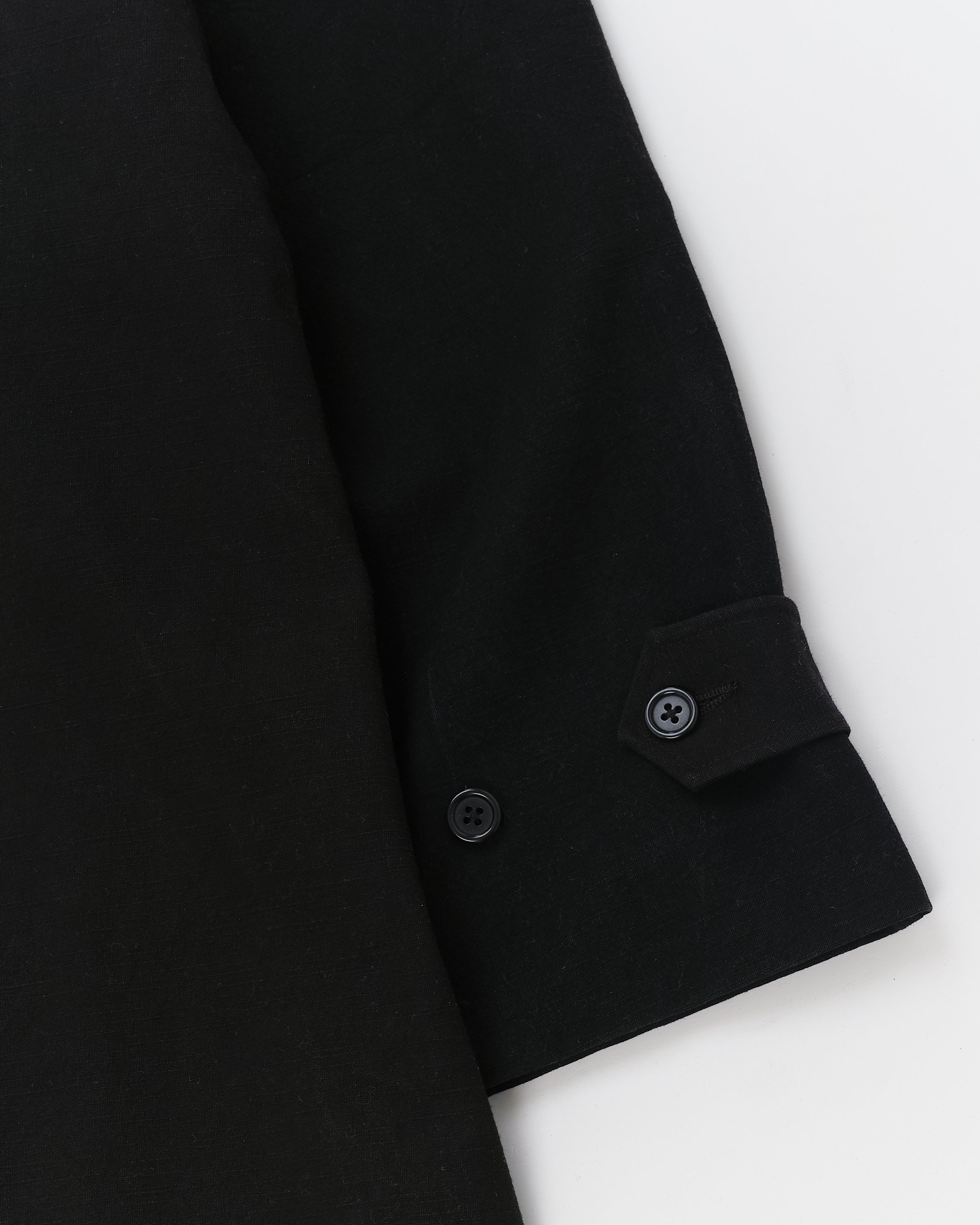 Atlas Overcoat - Black Slub – Story mfg