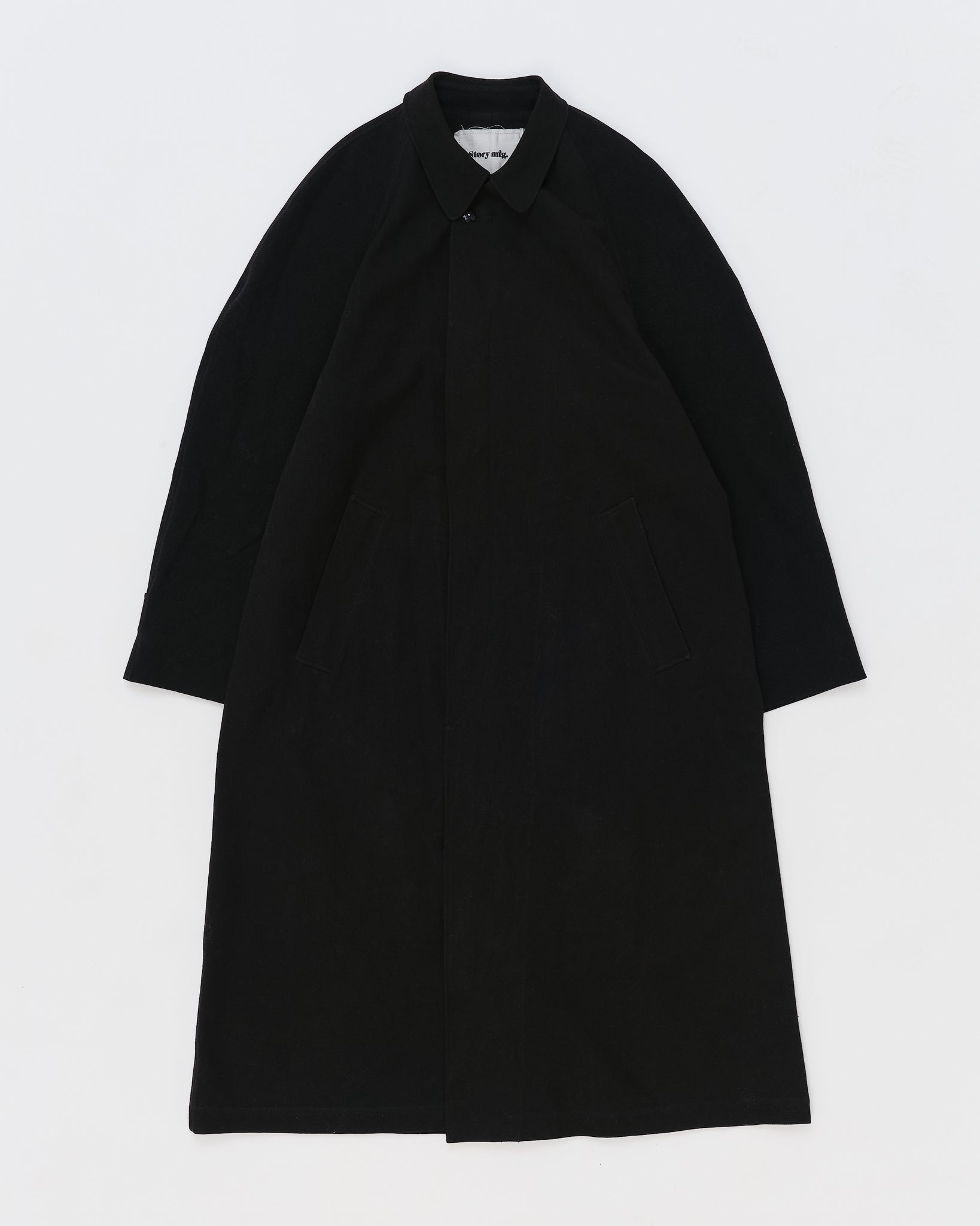 Atlas Overcoat - Black Slub