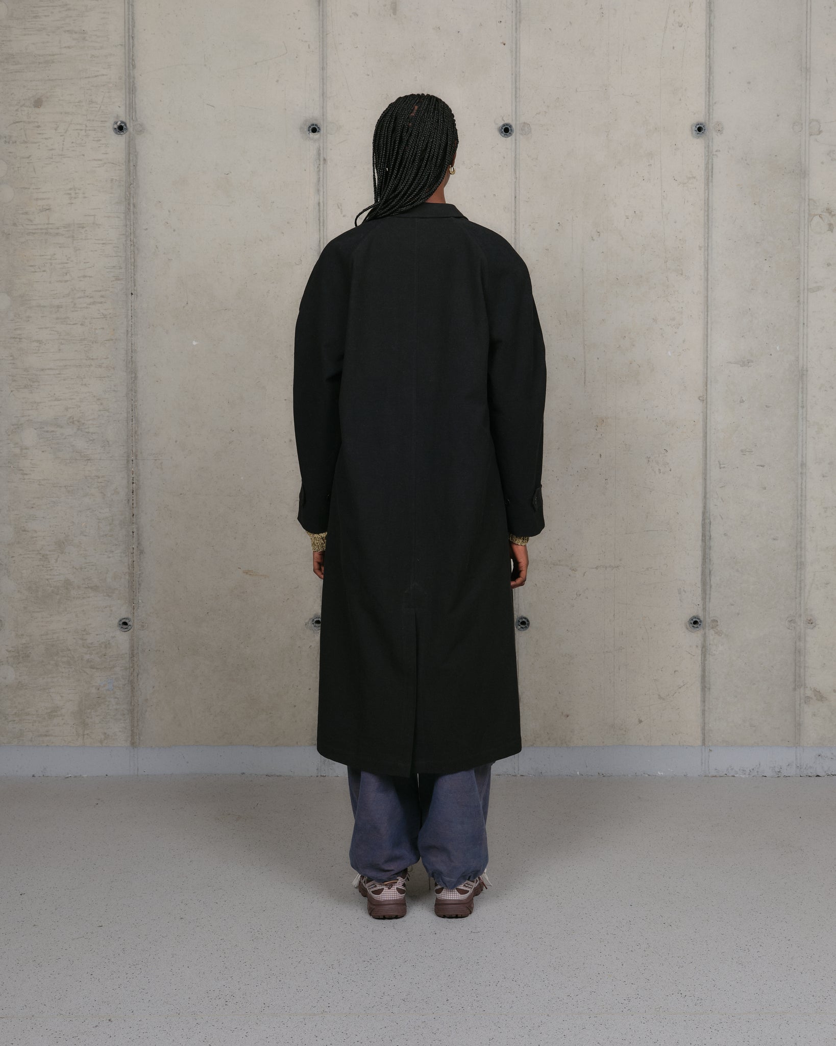 Atlas Overcoat - Black Slub