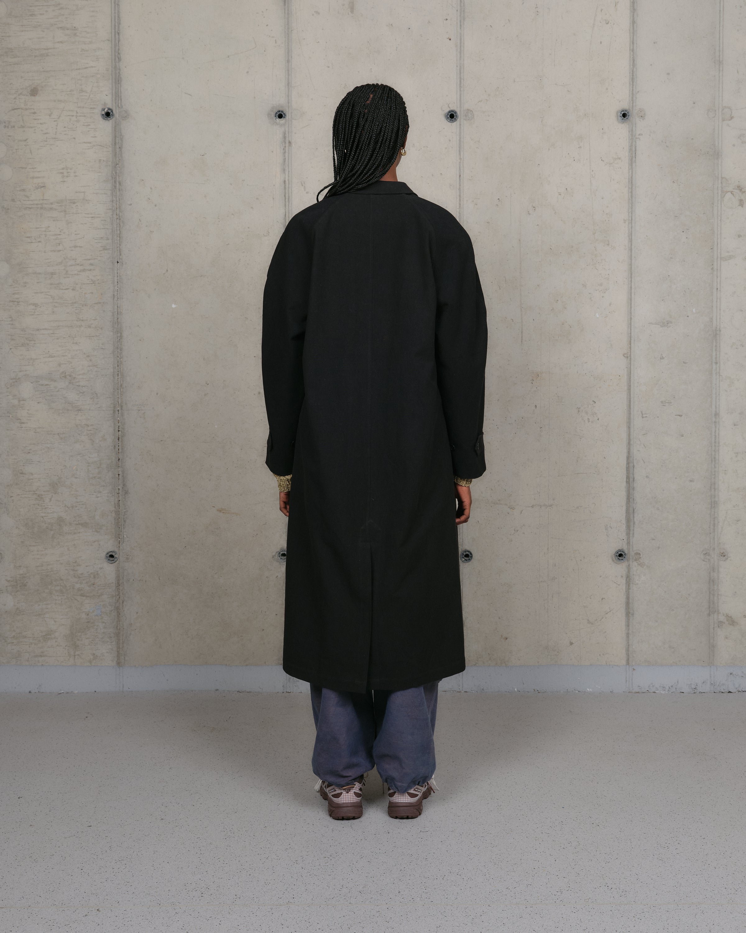 Atlas Overcoat - Black Slub – Story mfg.