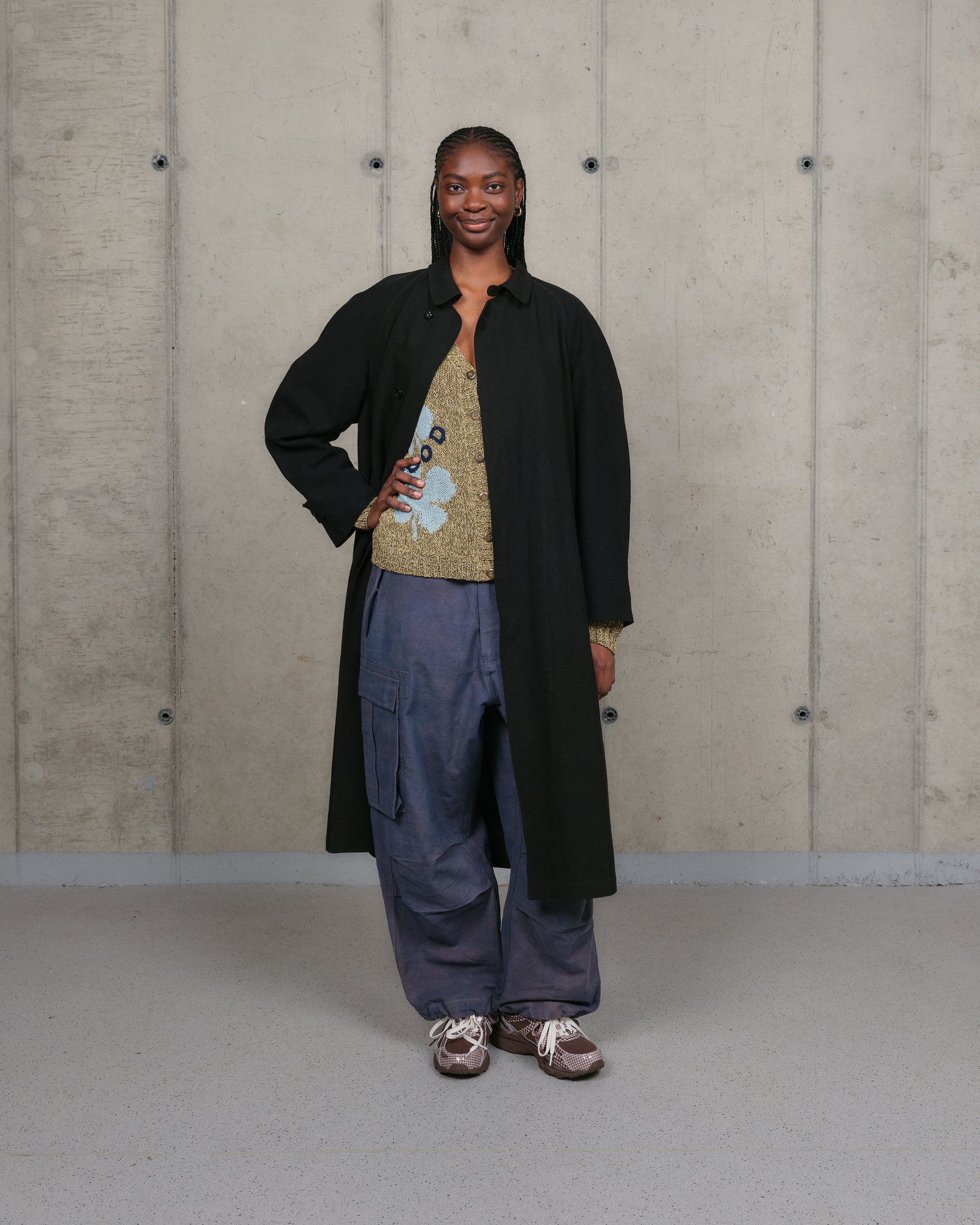 Atlas Overcoat - Black Slub