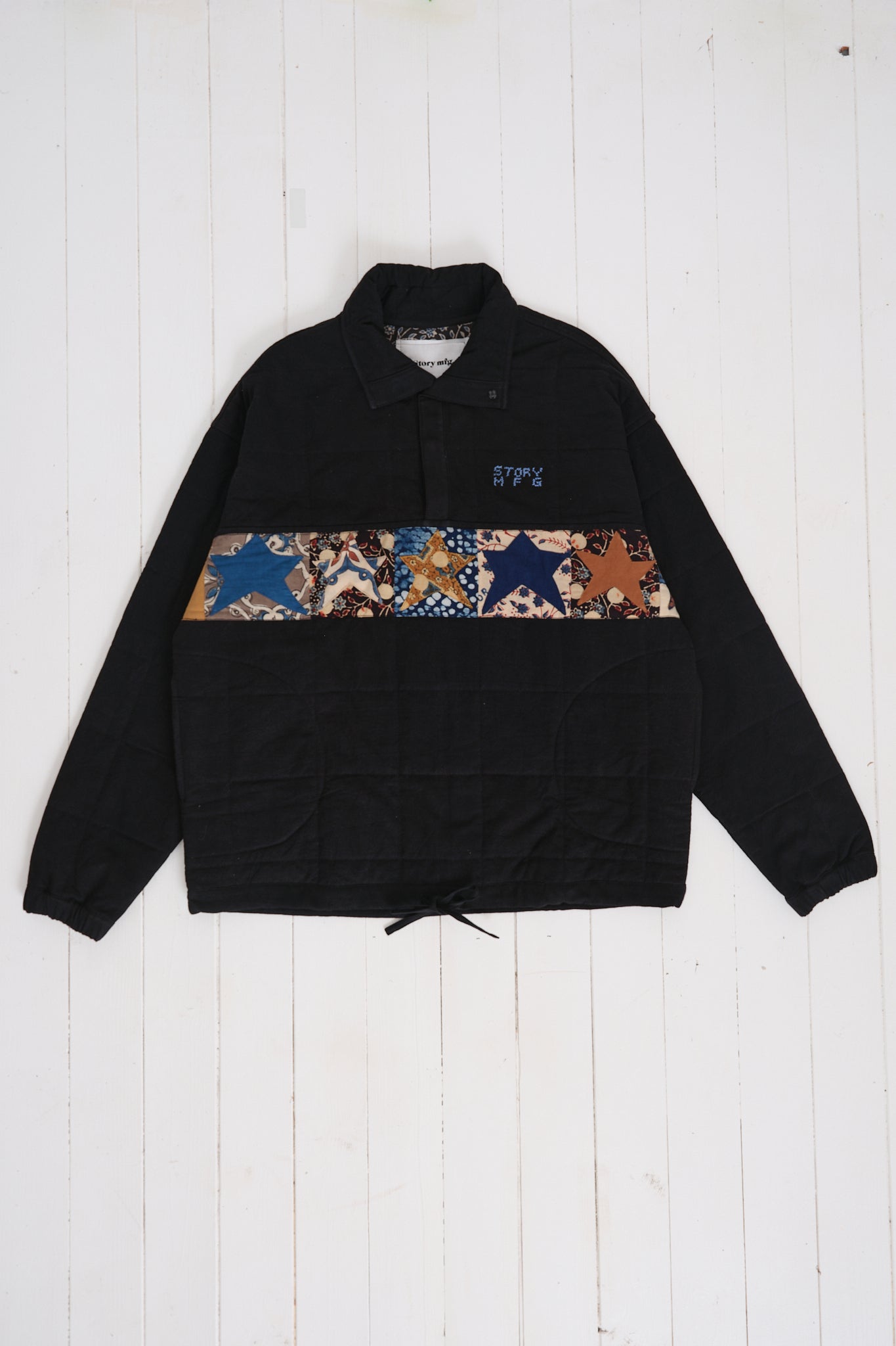 Polite Pullover - Black Star Scraps Patchwork