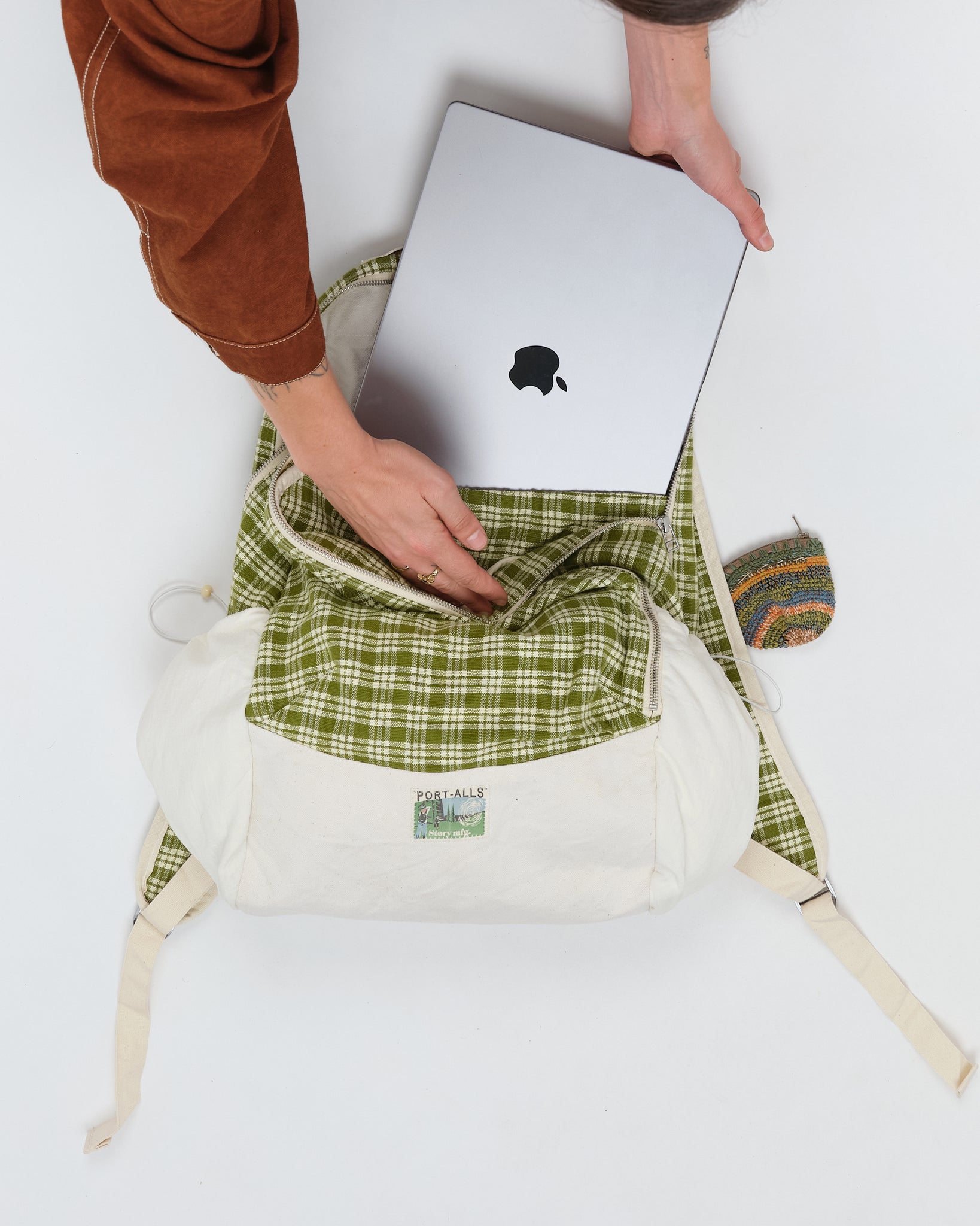 Boulder Backpack - Moss Check Handloom
