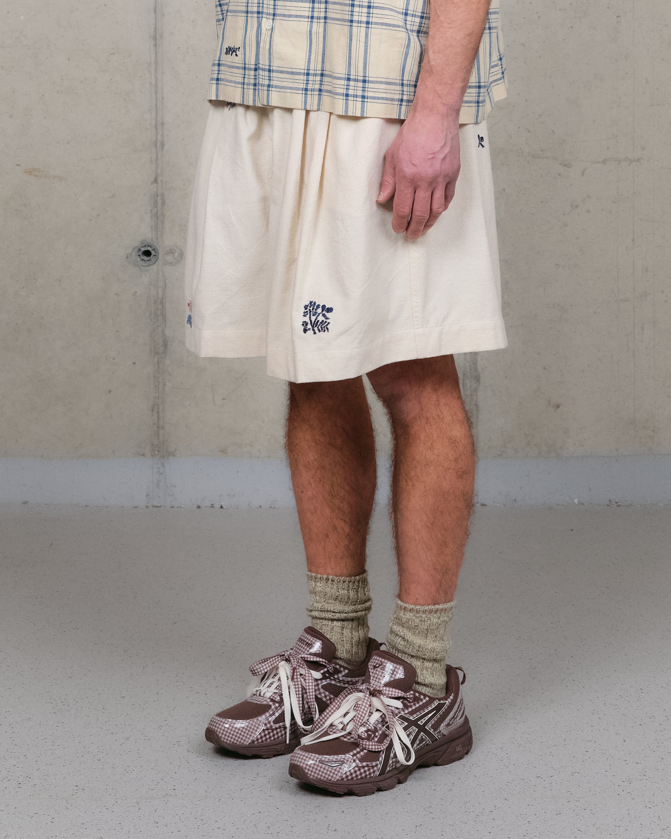 Bridge Shorts - Ecru Interrupted – Story mfg.