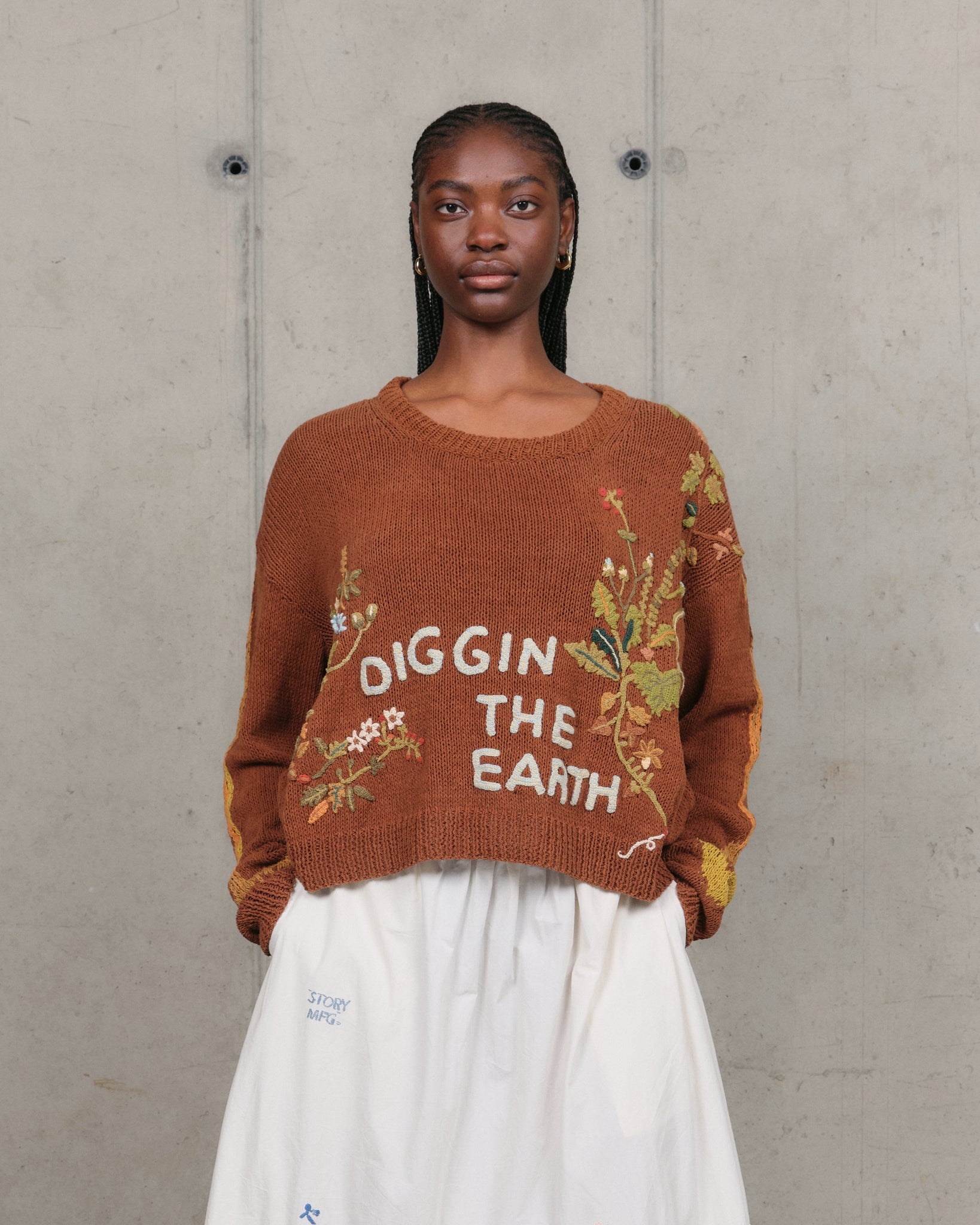 Bulb Knit Jumper - Brown Diggin' The Earth