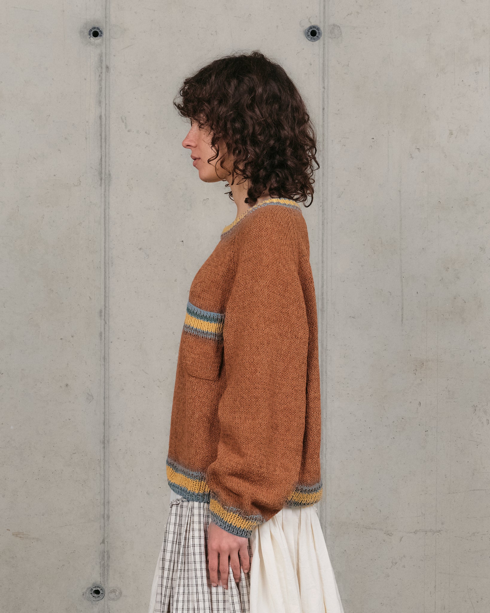 Bulb Knit Jumper - Twisted Brown