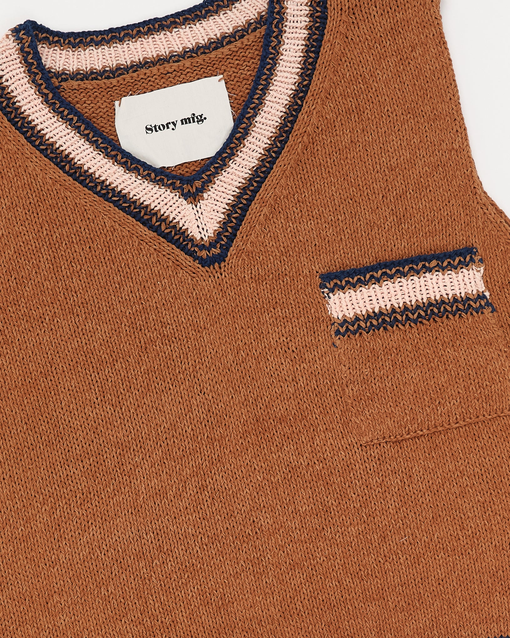 Bulb Knit Vest - Twisted Brown