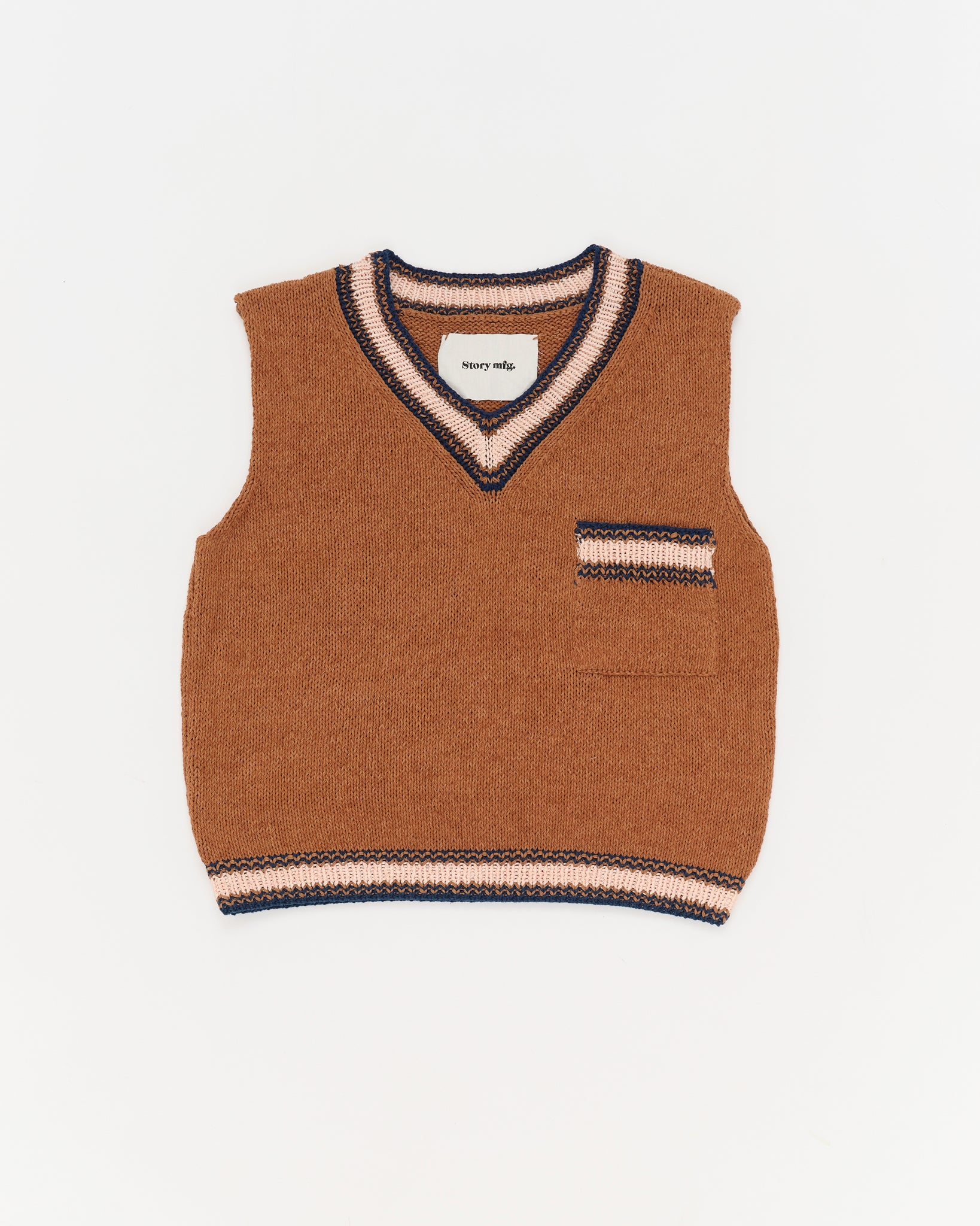 Bulb Knit Vest - Twisted Brown