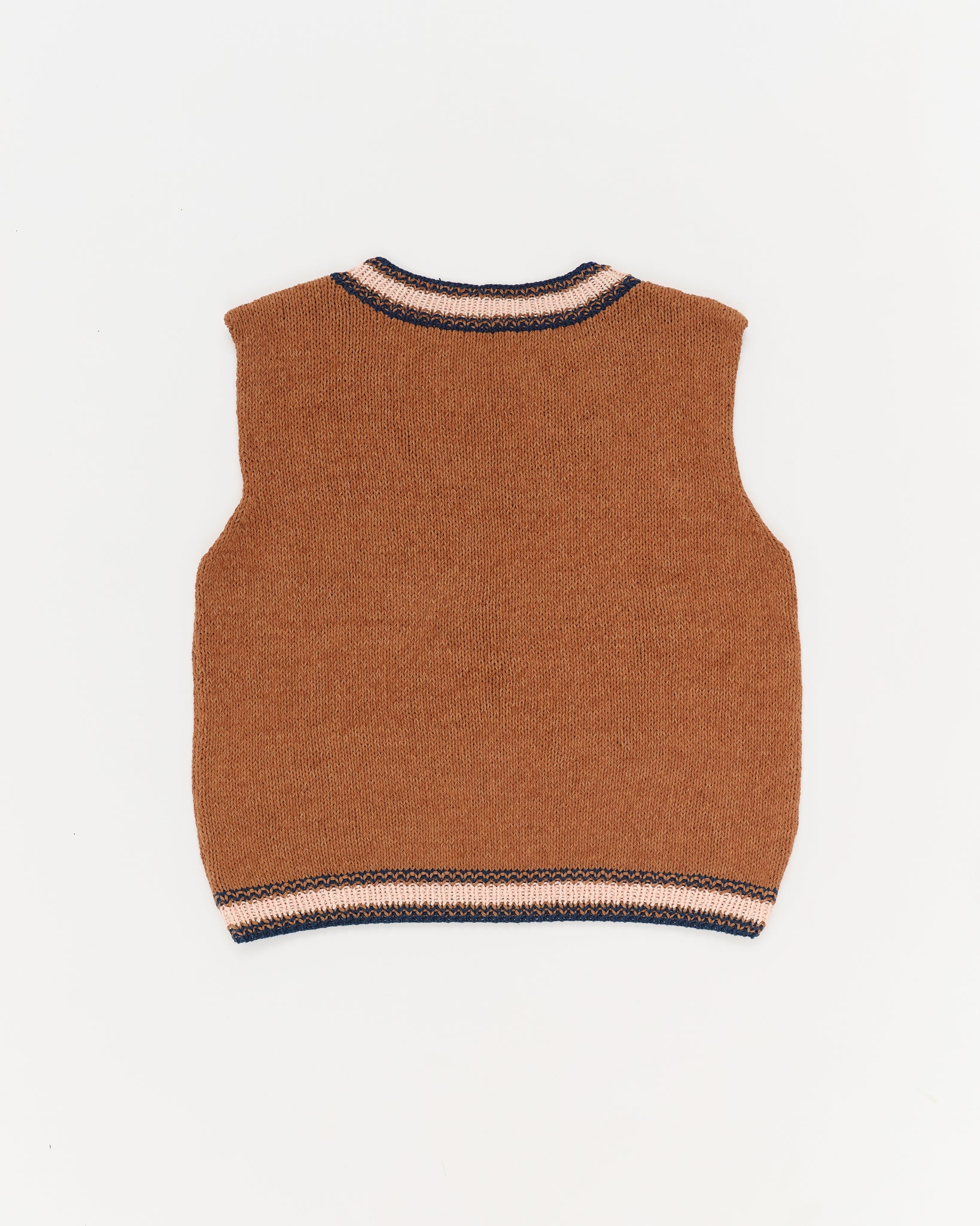 Bulb Knit Vest - Twisted Brown