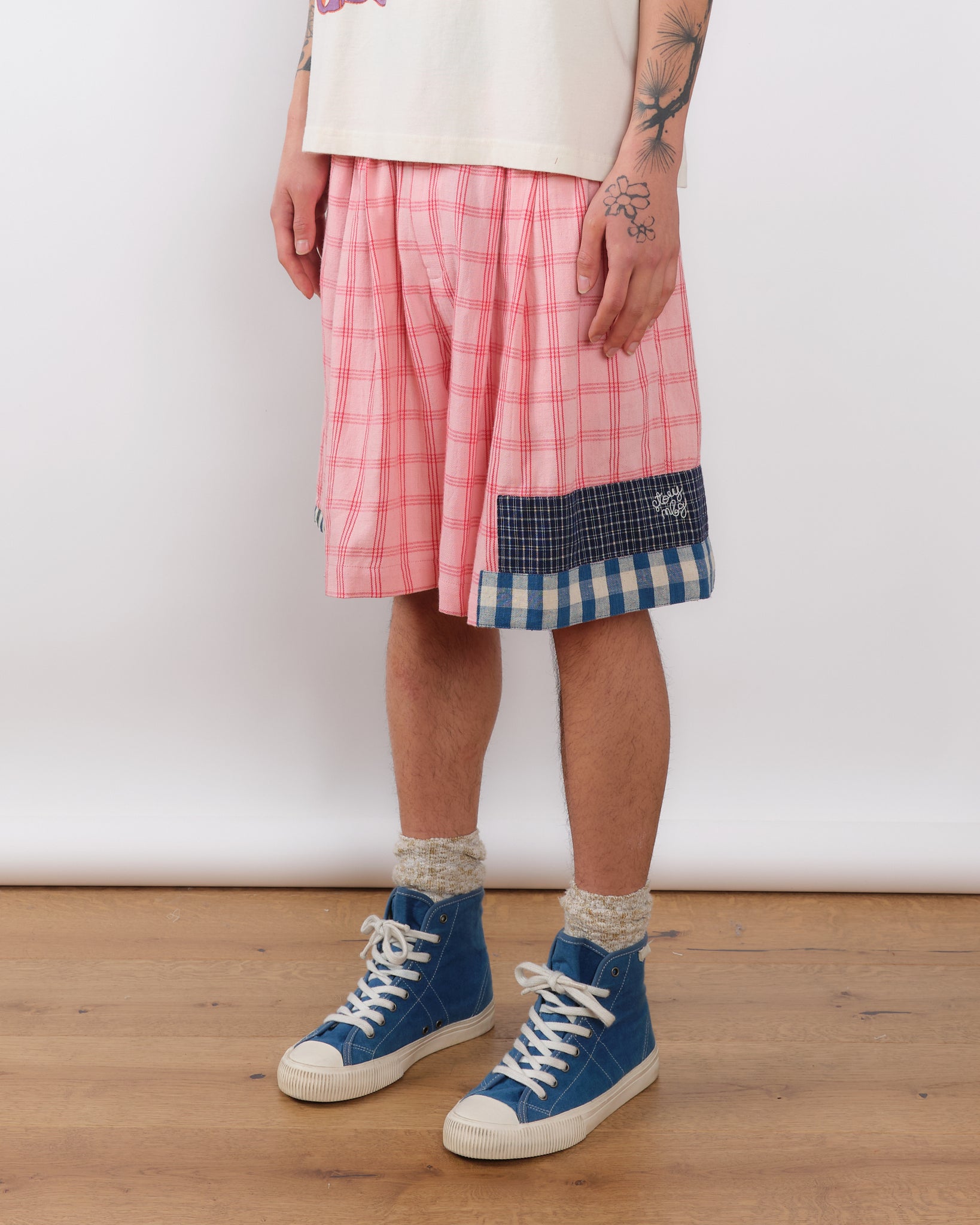 Bridge Shorts - Pink Picnic Handloom