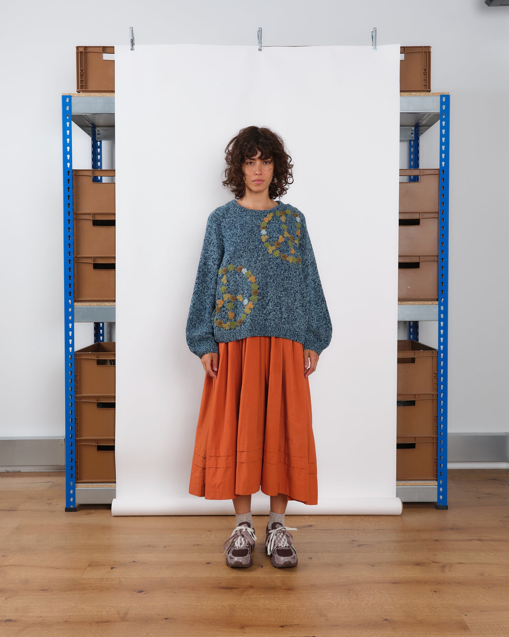 Bulb Knit Jumper - Indigo Peace