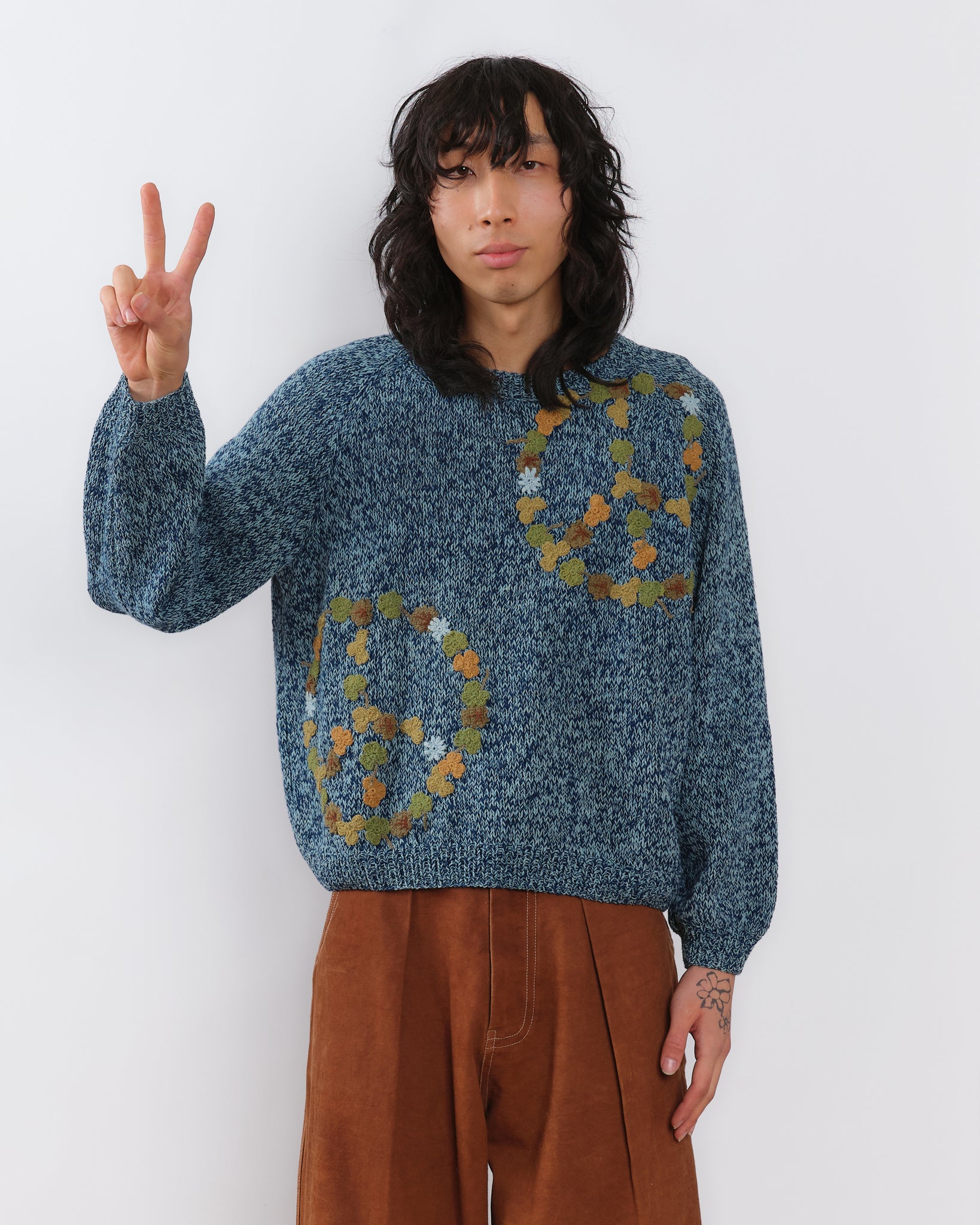 Bulb Knit Jumper - Indigo Peace