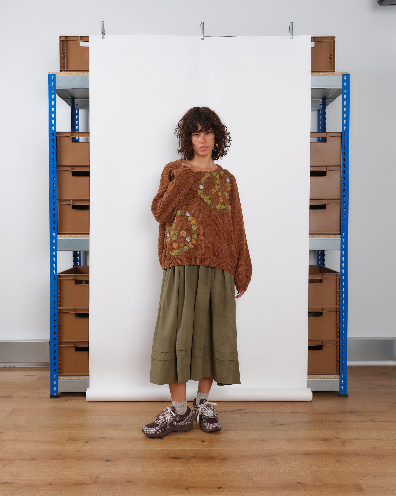 Bulb Knit Jumper - Brown Peace