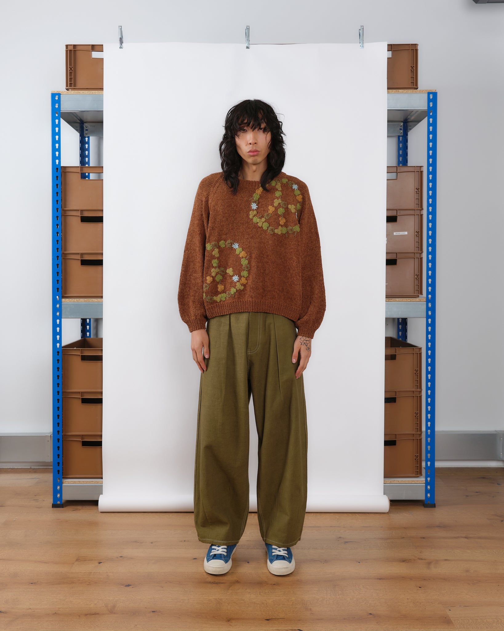 Bulb Knit Jumper - Brown Peace