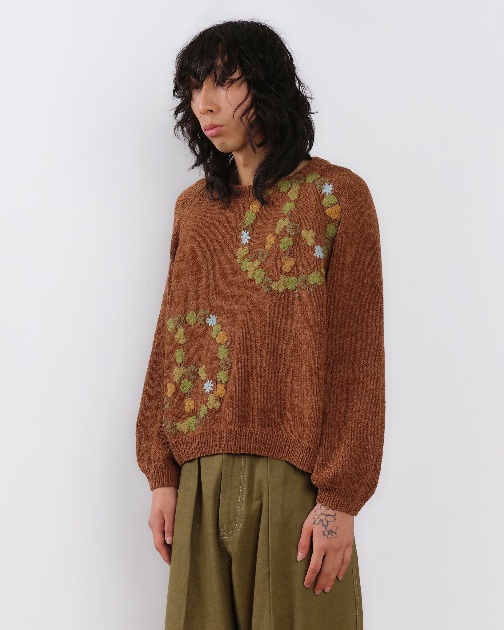 Bulb Knit Jumper - Brown Peace