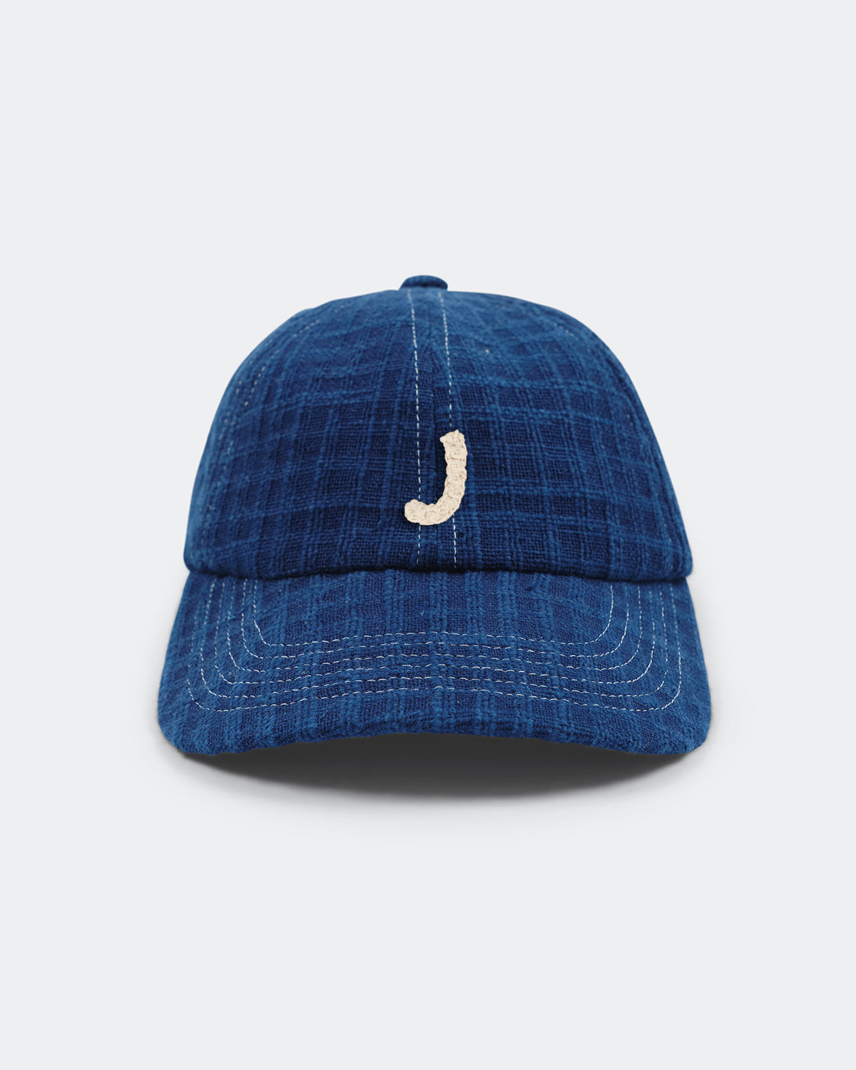 Custom Baseball Cap - Indigo Waffle Handloom