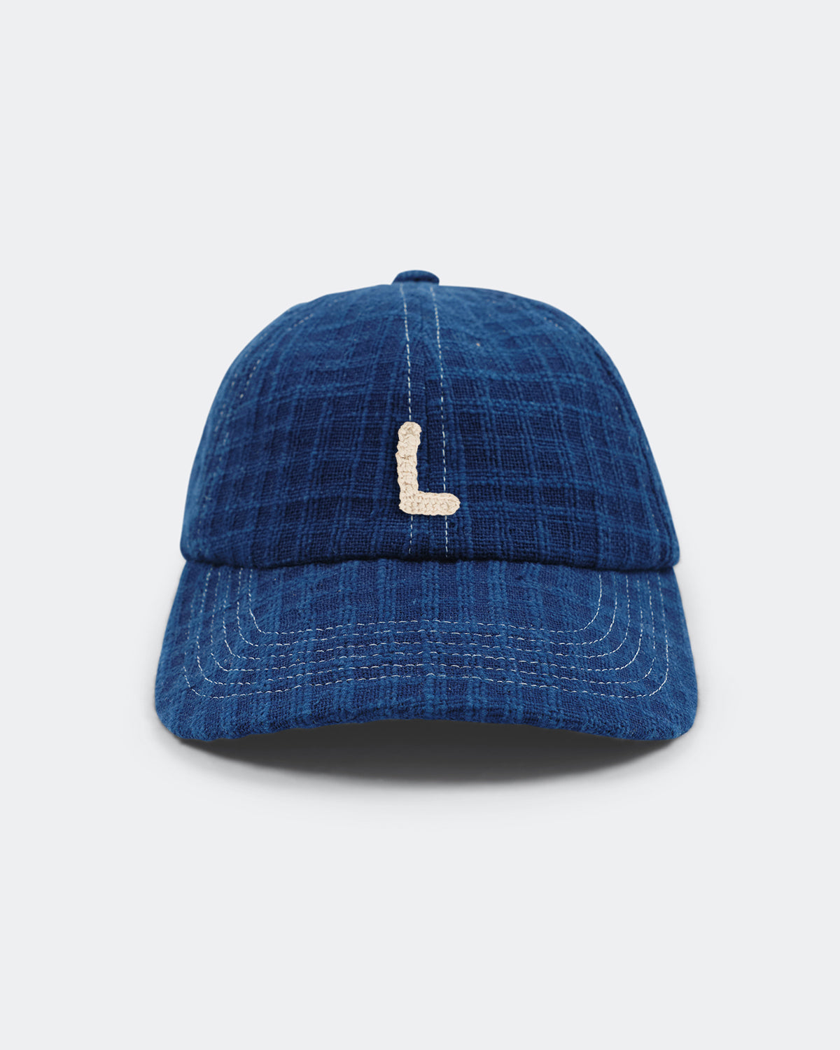 Custom Baseball Cap - Indigo Waffle Handloom