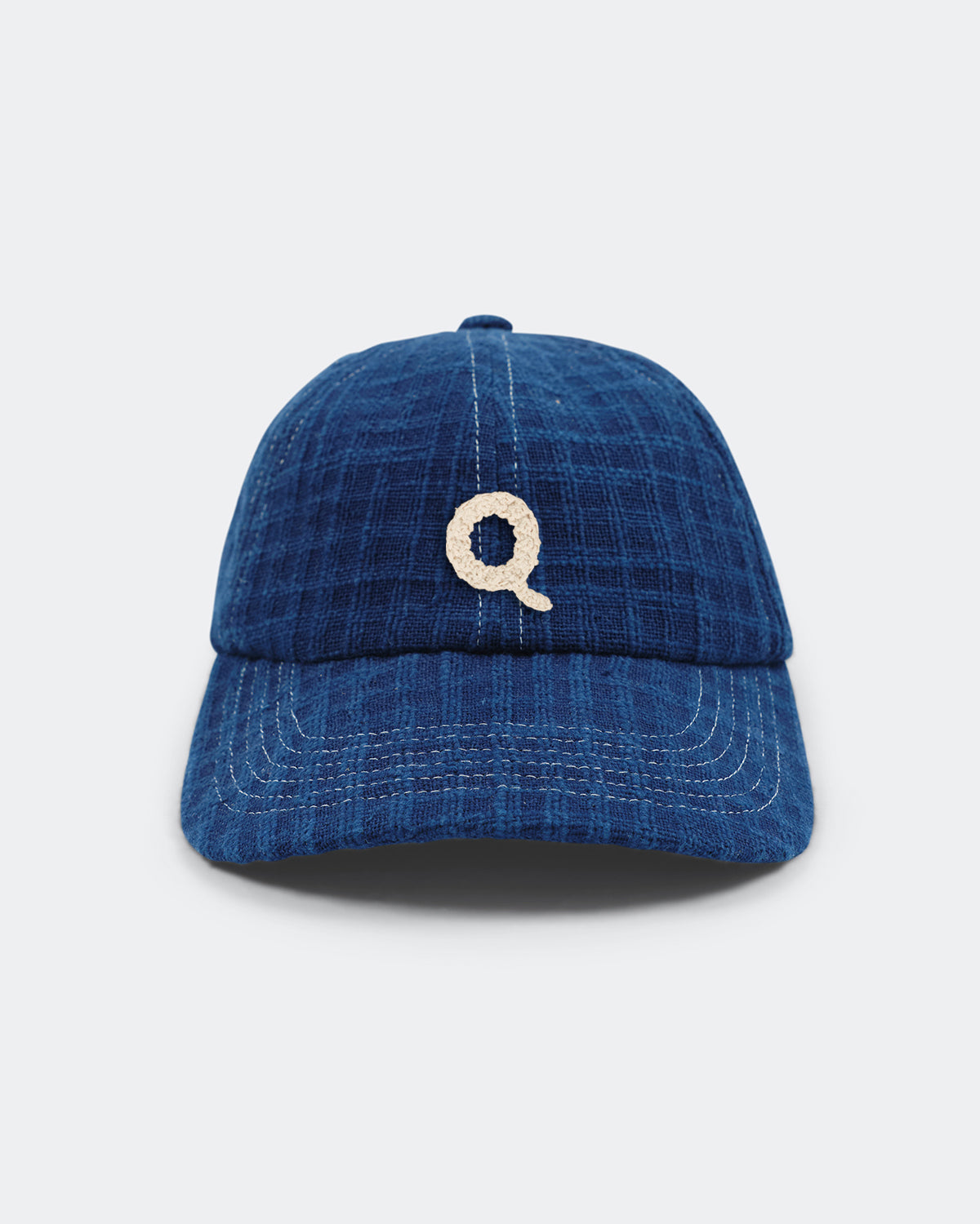 Custom Baseball Cap - Indigo Waffle Handloom