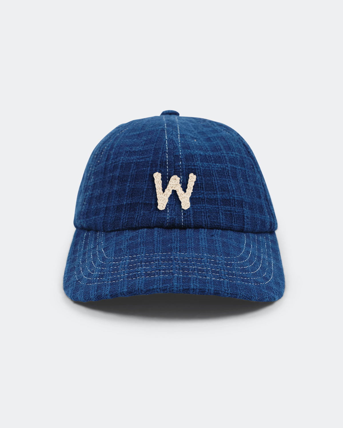 Custom Baseball Cap - Indigo Waffle Handloom