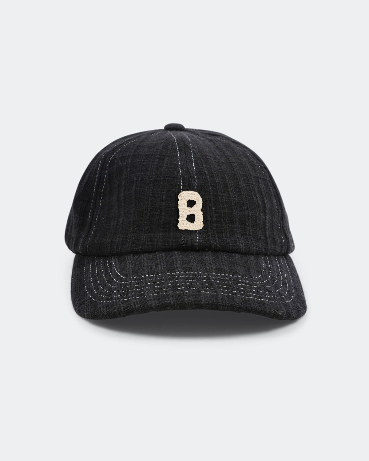 Custom Baseball Cap - Black Waffle Handloom