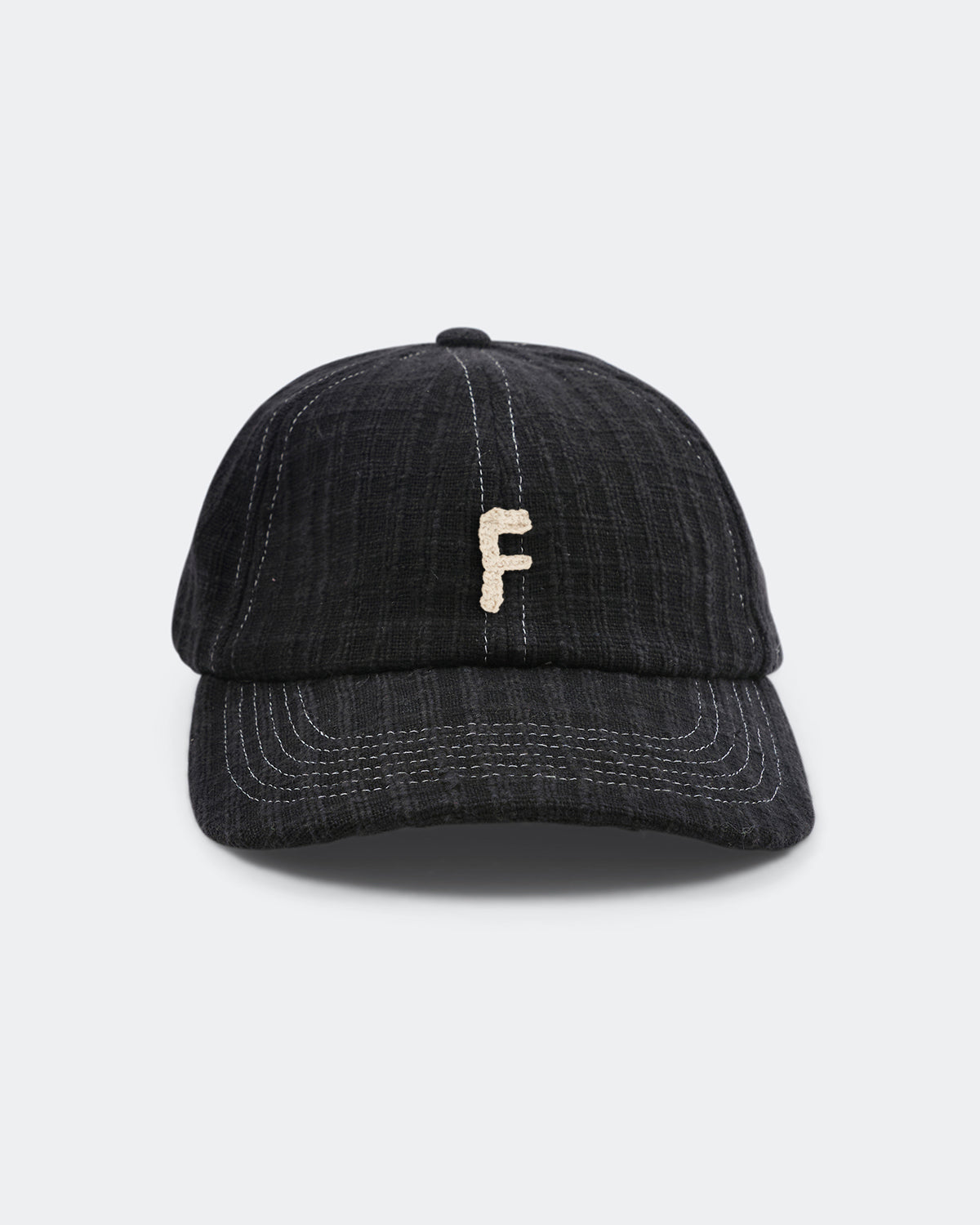 Custom Baseball Cap - Black Waffle Handloom