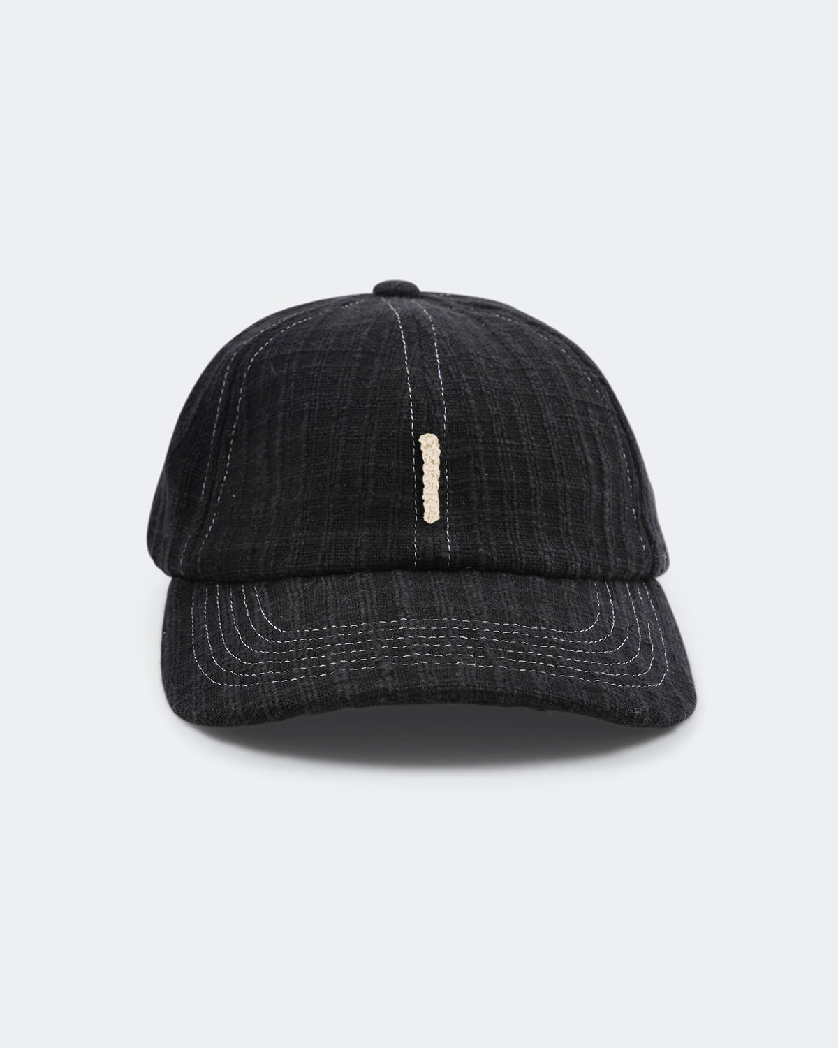 Custom Baseball Cap - Black Waffle Handloom