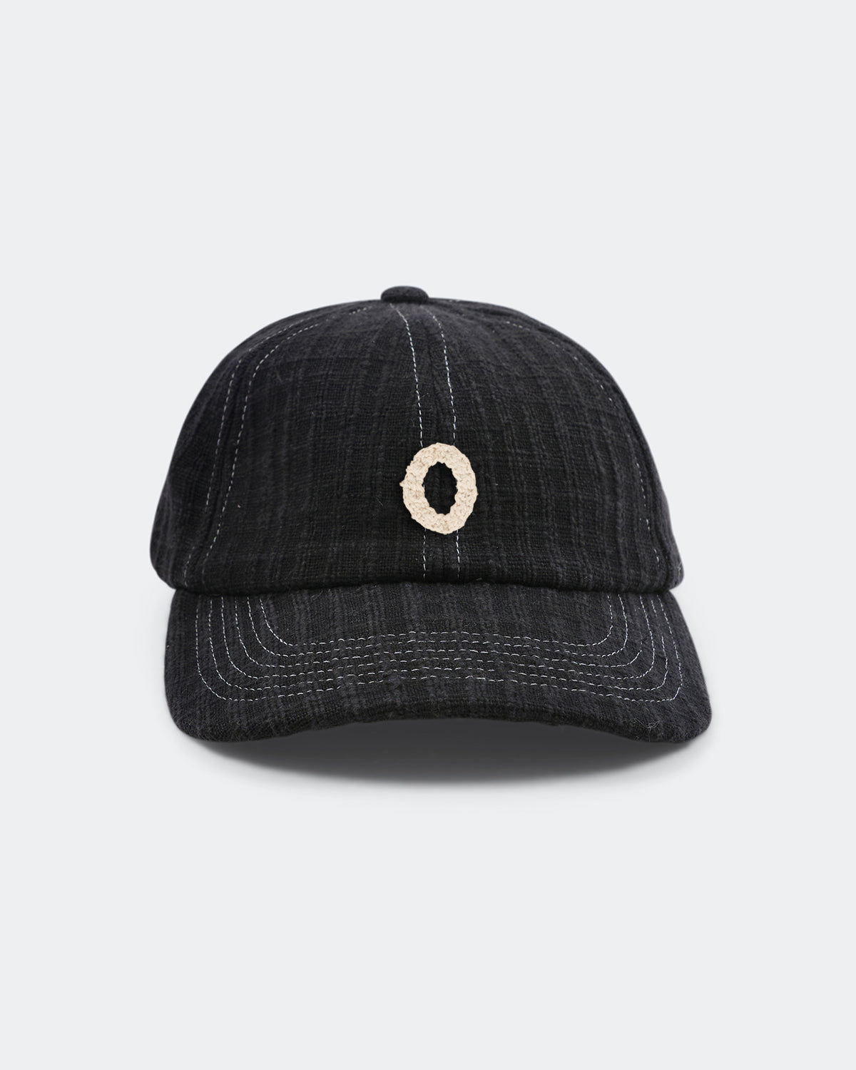 Custom Baseball Cap - Black Waffle Handloom