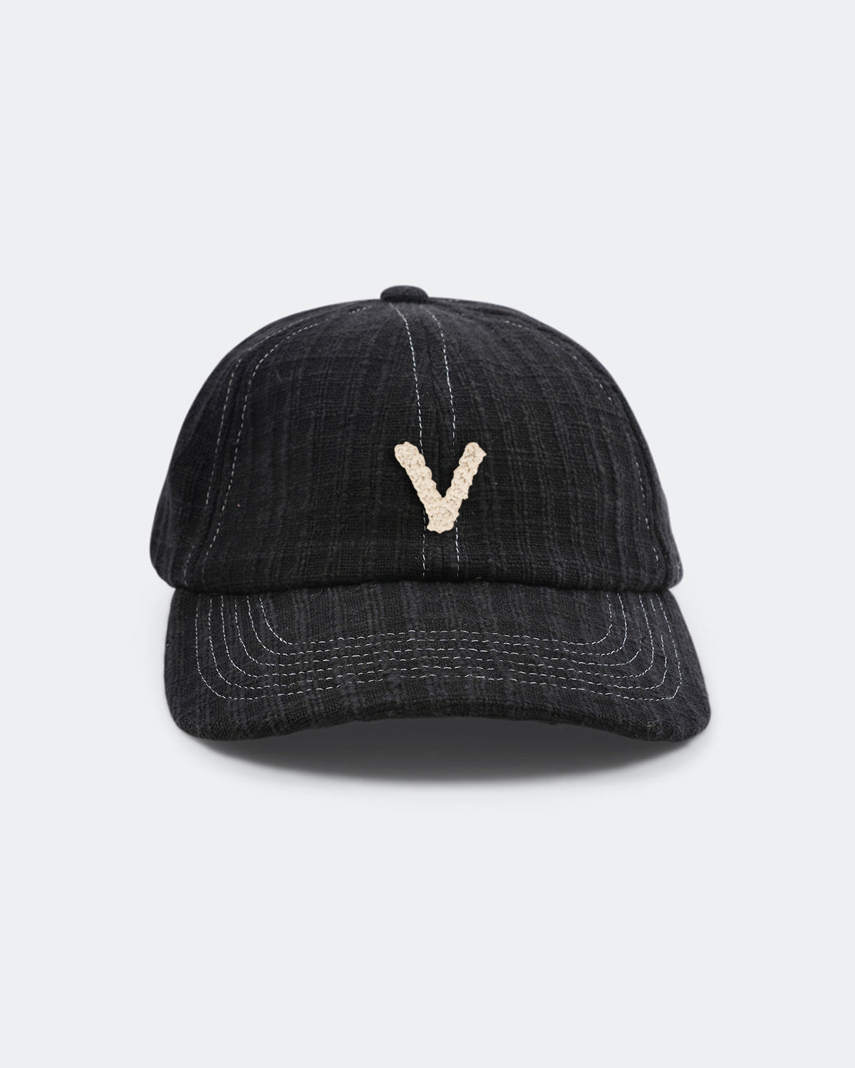 Custom Baseball Cap - Black Waffle Handloom