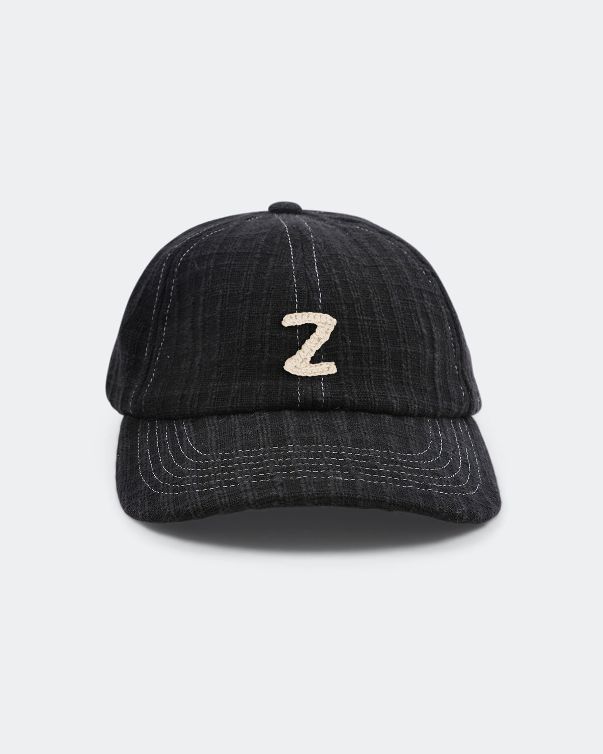 Custom Baseball Cap - Black Waffle Handloom