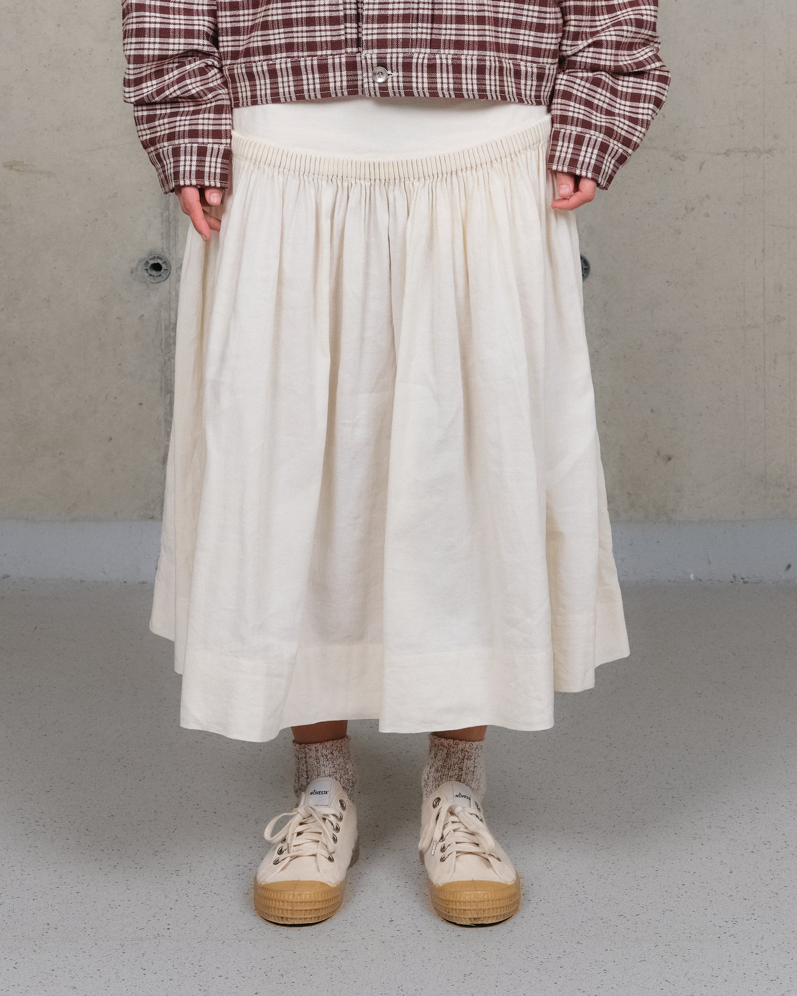 Driftwood Skirt - Ecru Handloom