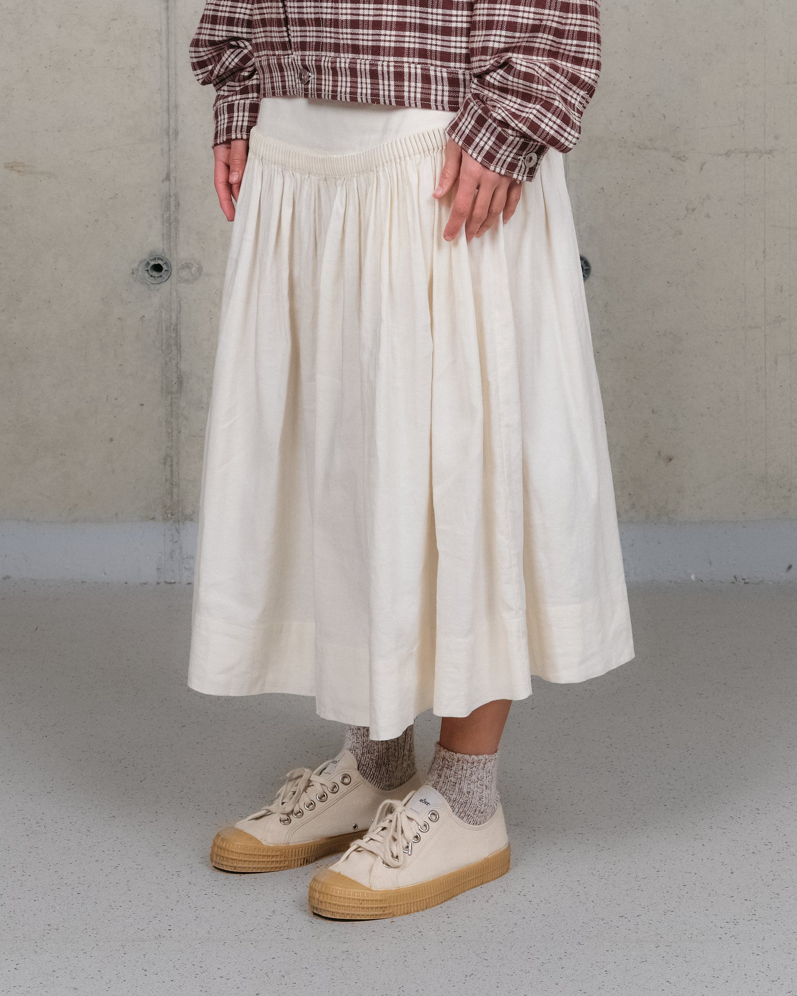 Driftwood Skirt - Ecru Handloom