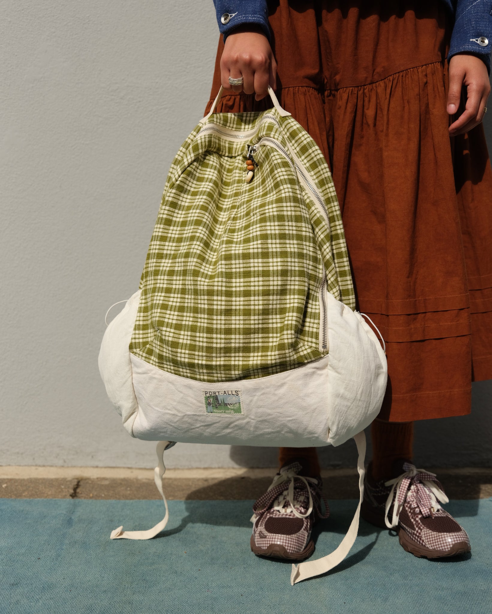 Boulder Backpack - Moss Check Handloom