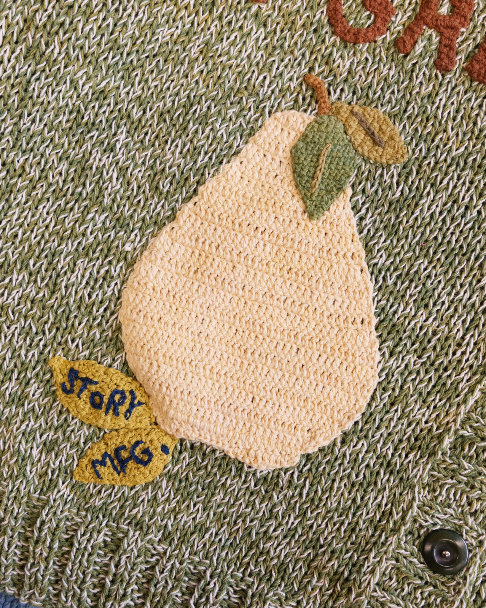 Twinsun Knit Cardigan - Green Pears