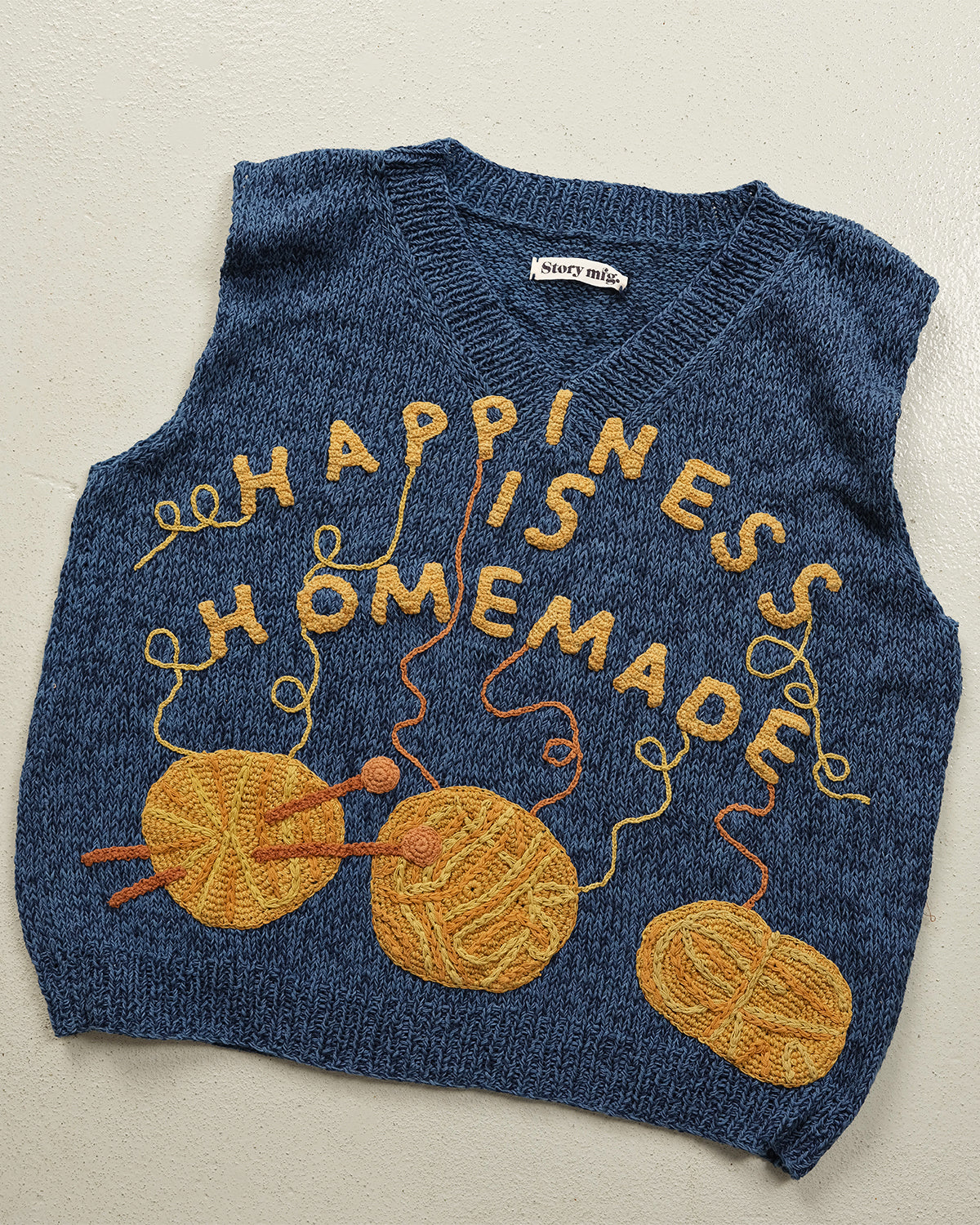 Party Knit Vest - Indigo Homemade