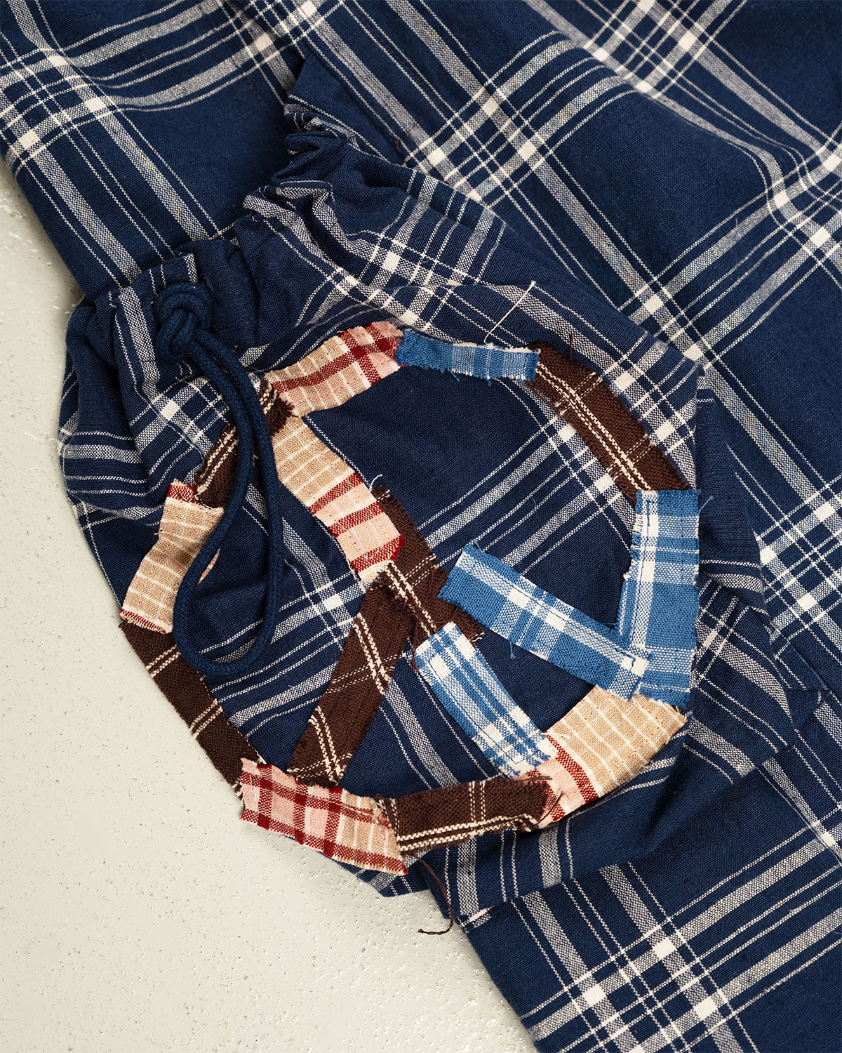 Salt Shorts - Checked Peace Patchwork – Story mfg.