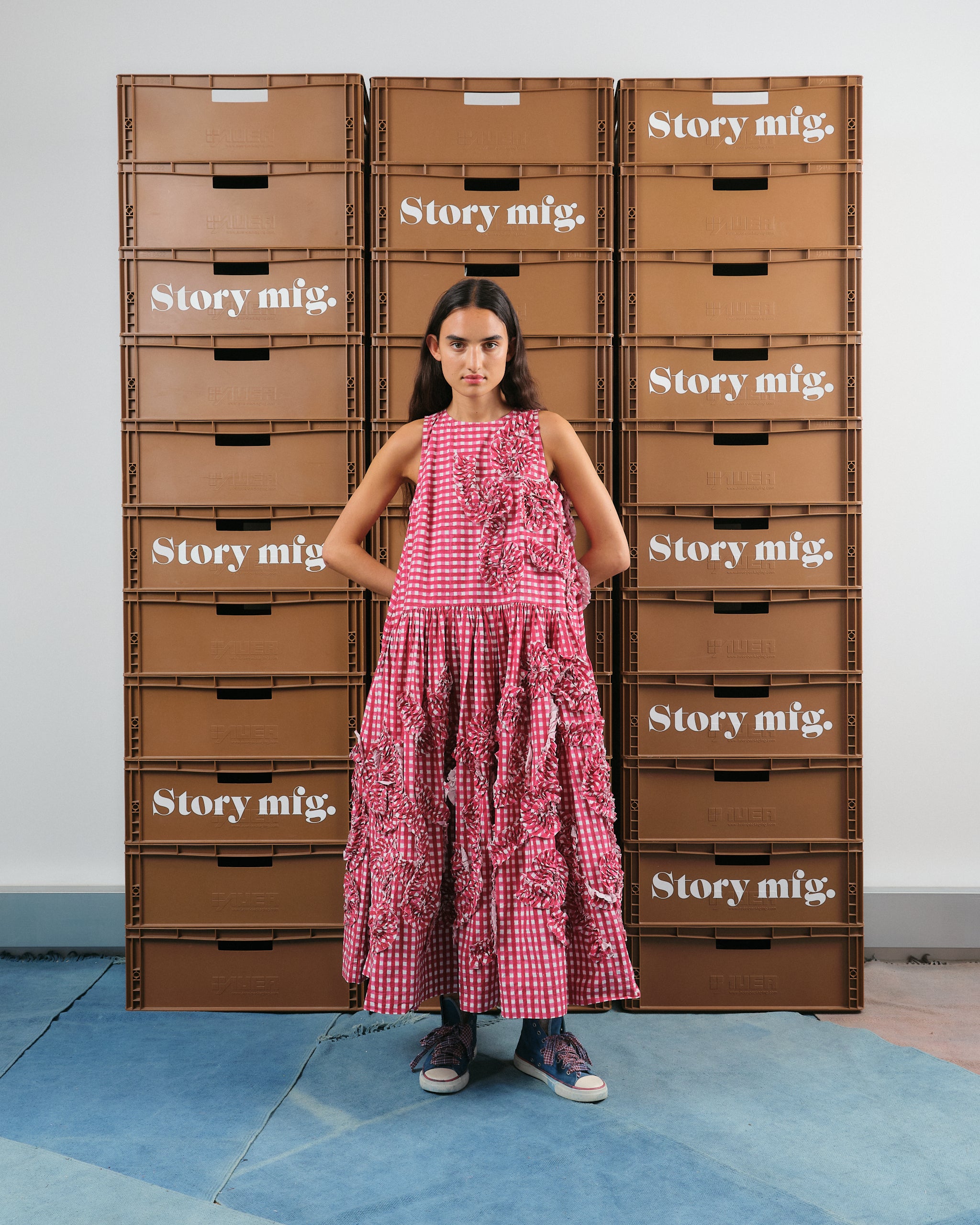 Echo Dress - Red Fossil – Story mfg.