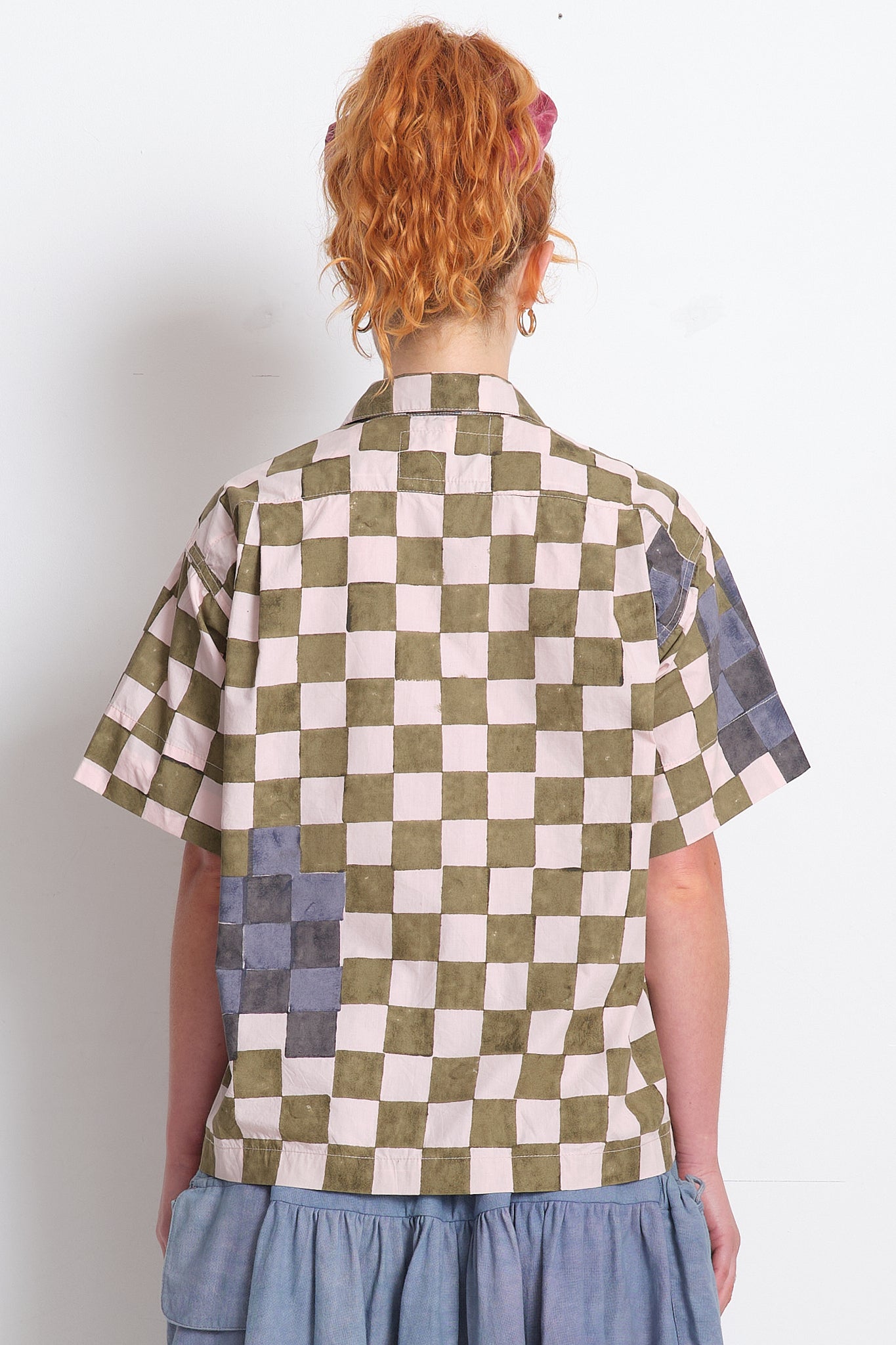Greetings Shirt - Pink Checker