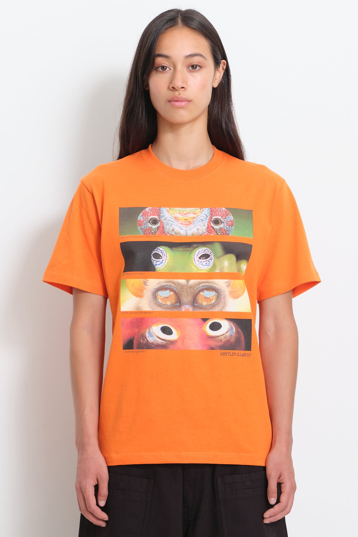Recycled Cotton SS Tee - Golden Poppy Animal Eyes