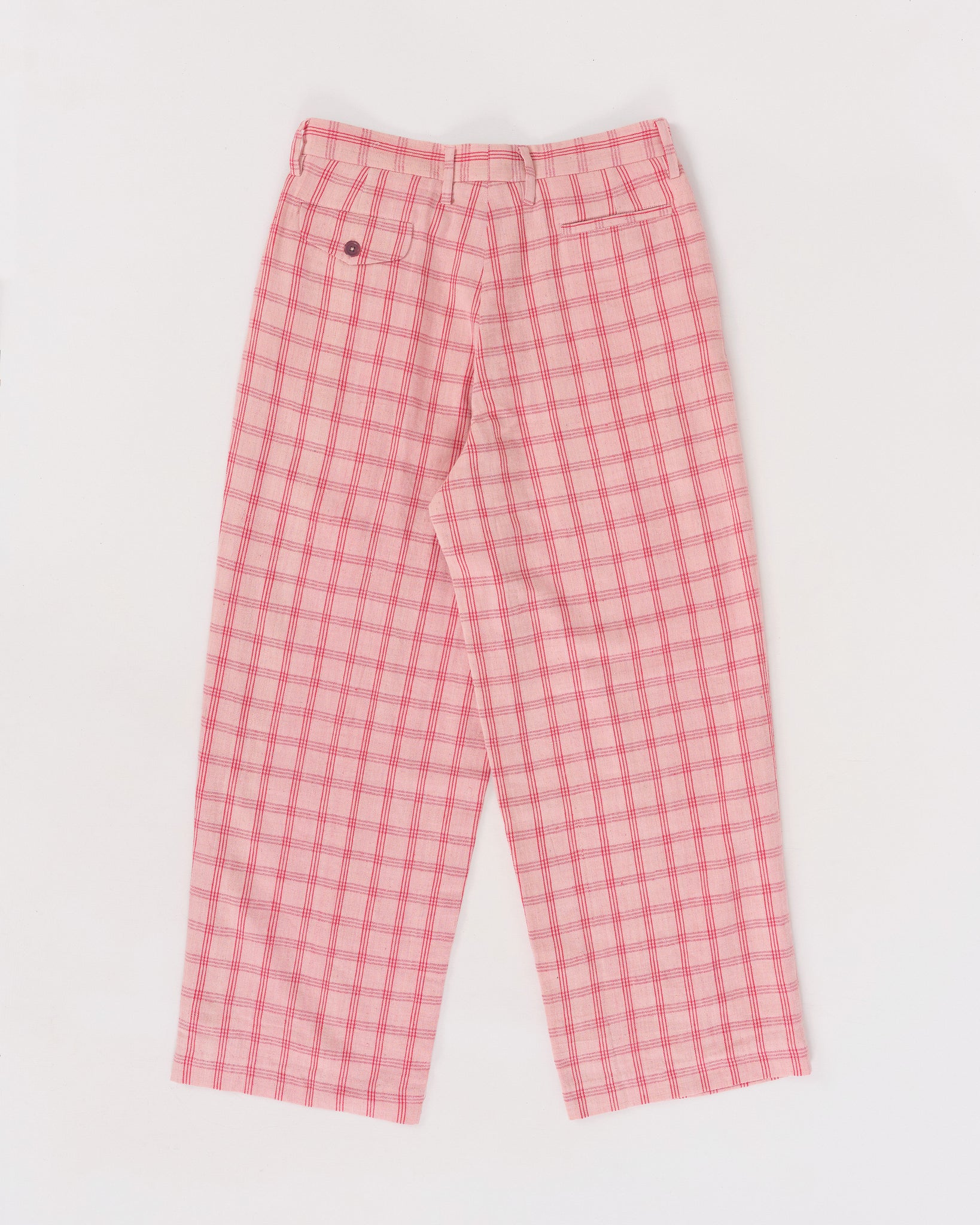 Fenn Trousers - Pink Check Handloom