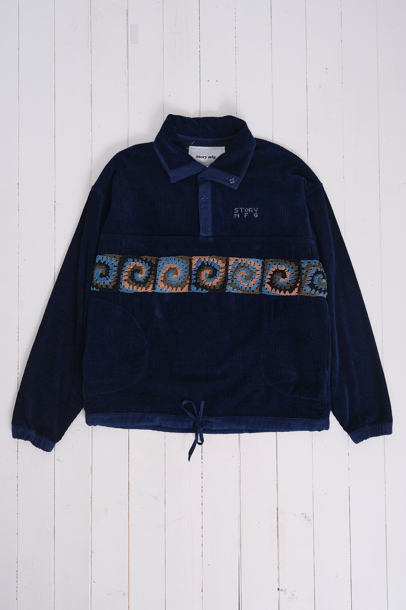 Polite Pullover - Indigo Corduroy