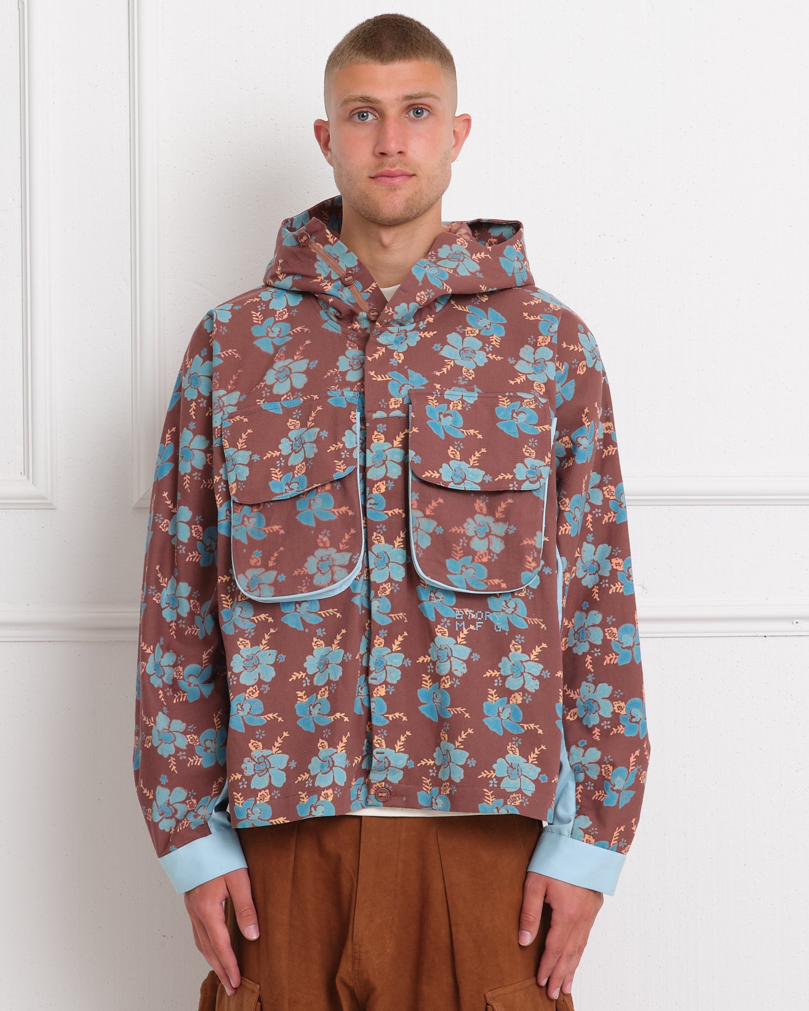 f.d.a. black sesame linen forager coat